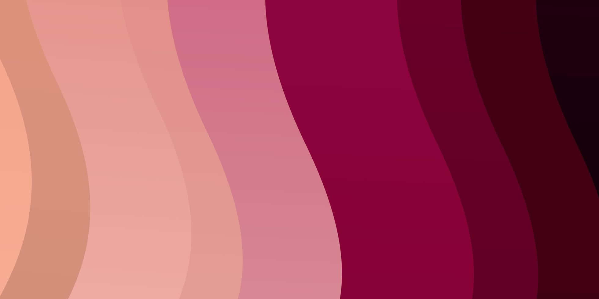 Subtle Lesbian Pride Background, gradient pink to deep burgundy, smooth wavy bands, Full HD Desktop Wallpaper