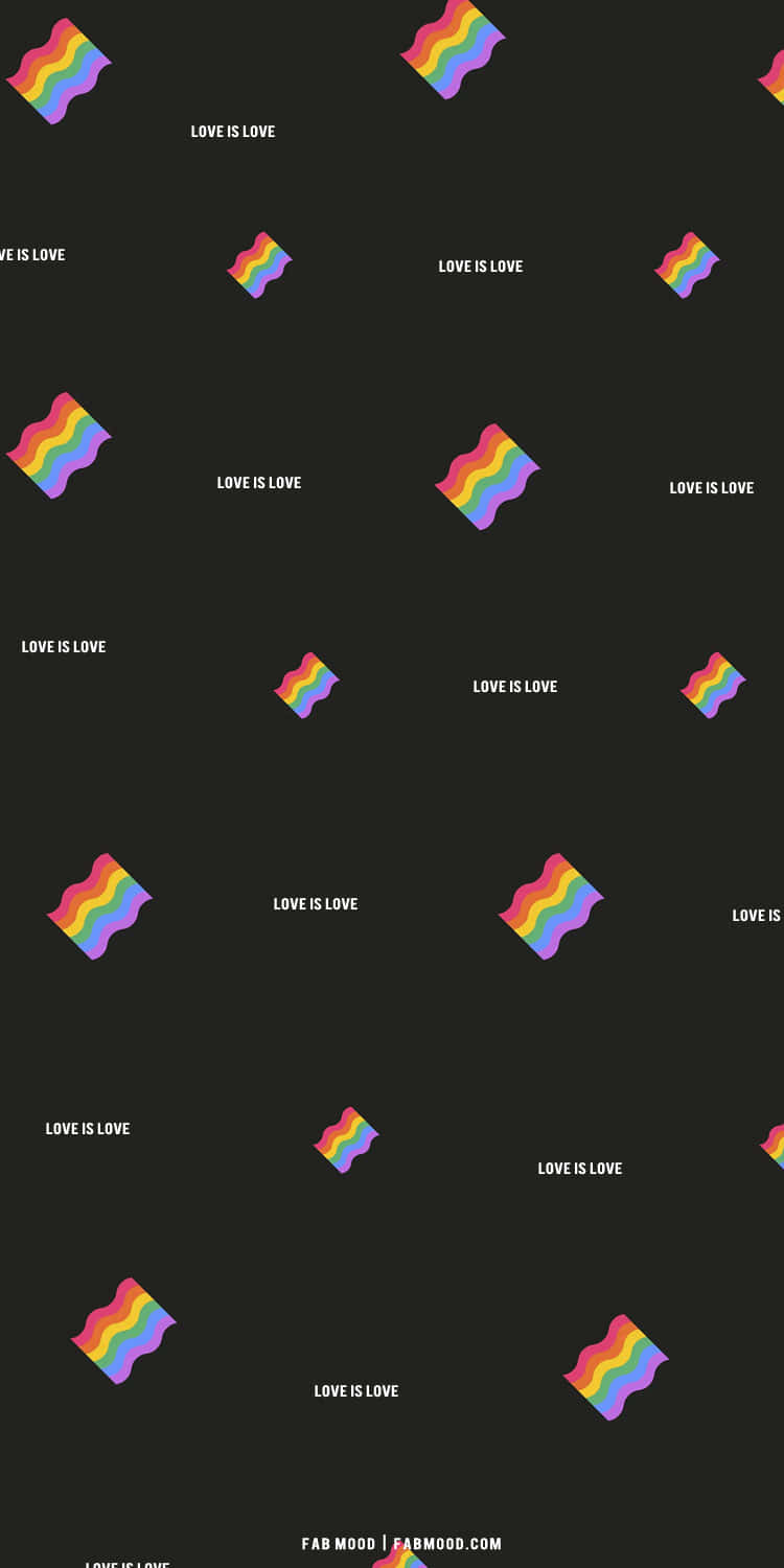 rainbow pride flags, LOVE IS LOVE, dark background, HD Phone Wallpaper