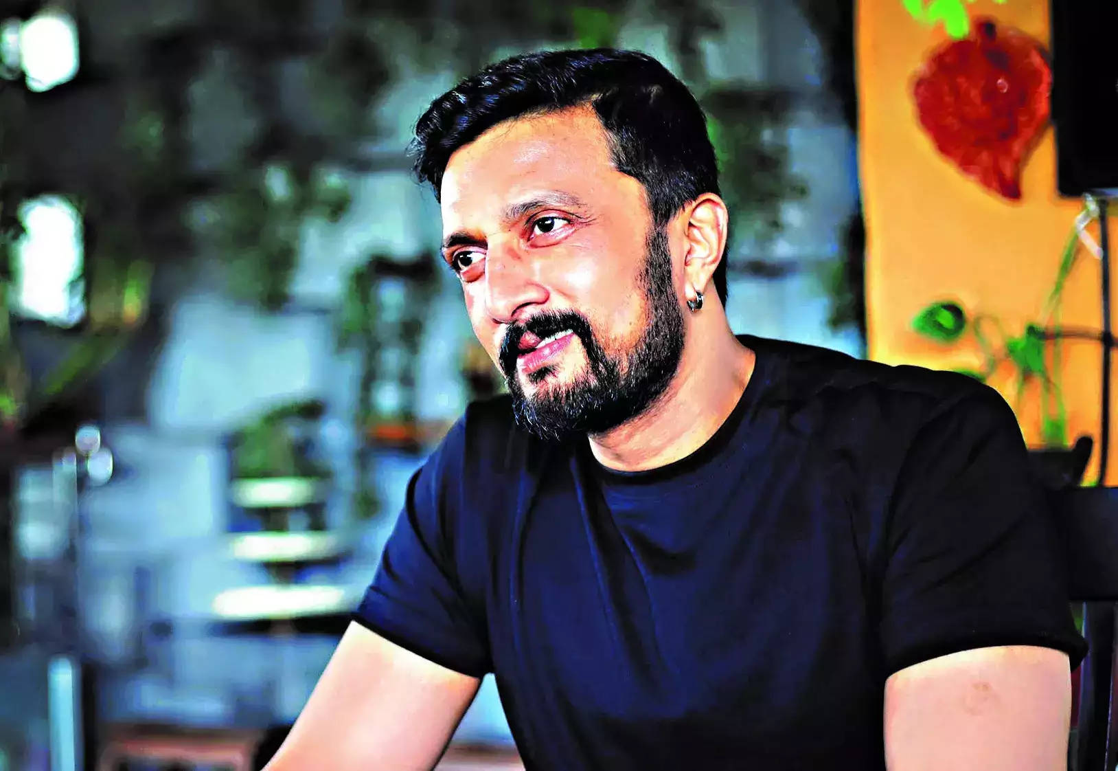 Sudeep, beard, earring, HD Desktop Wallpaper