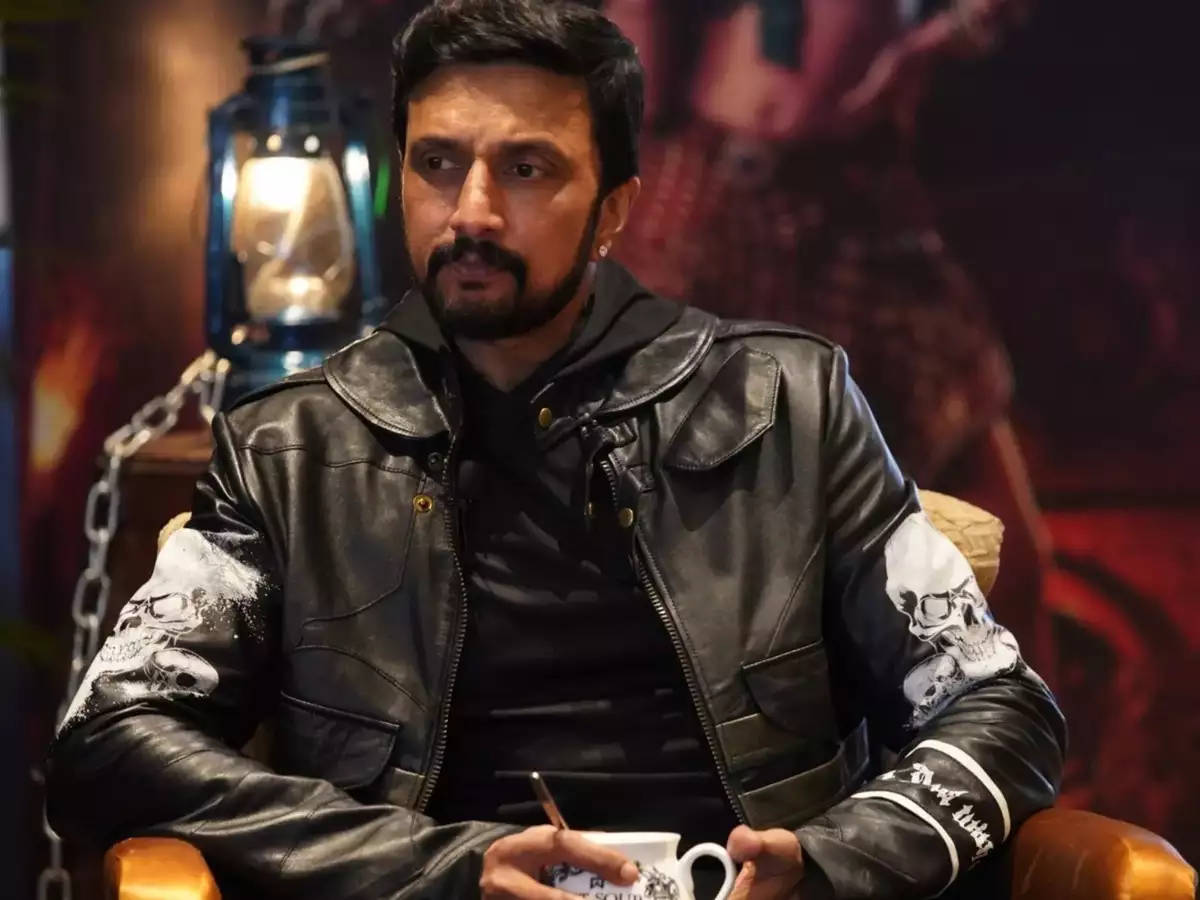 Sudeep, black leather jacket, skull patches, SD Desktop Wallpaper