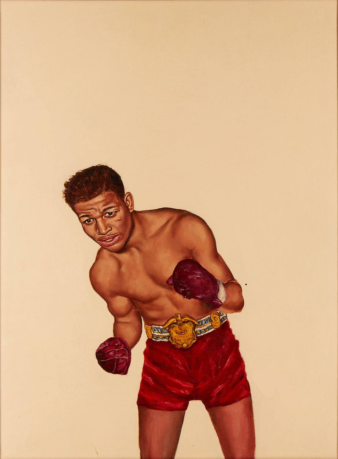 Sugar Ray Robinson, red shorts, gloves, HD Phone Wallpaper