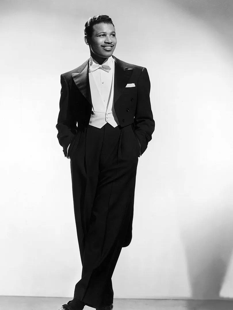 Sugar Ray Robinson, tuxedo, black and white, SD Phone Wallpaper