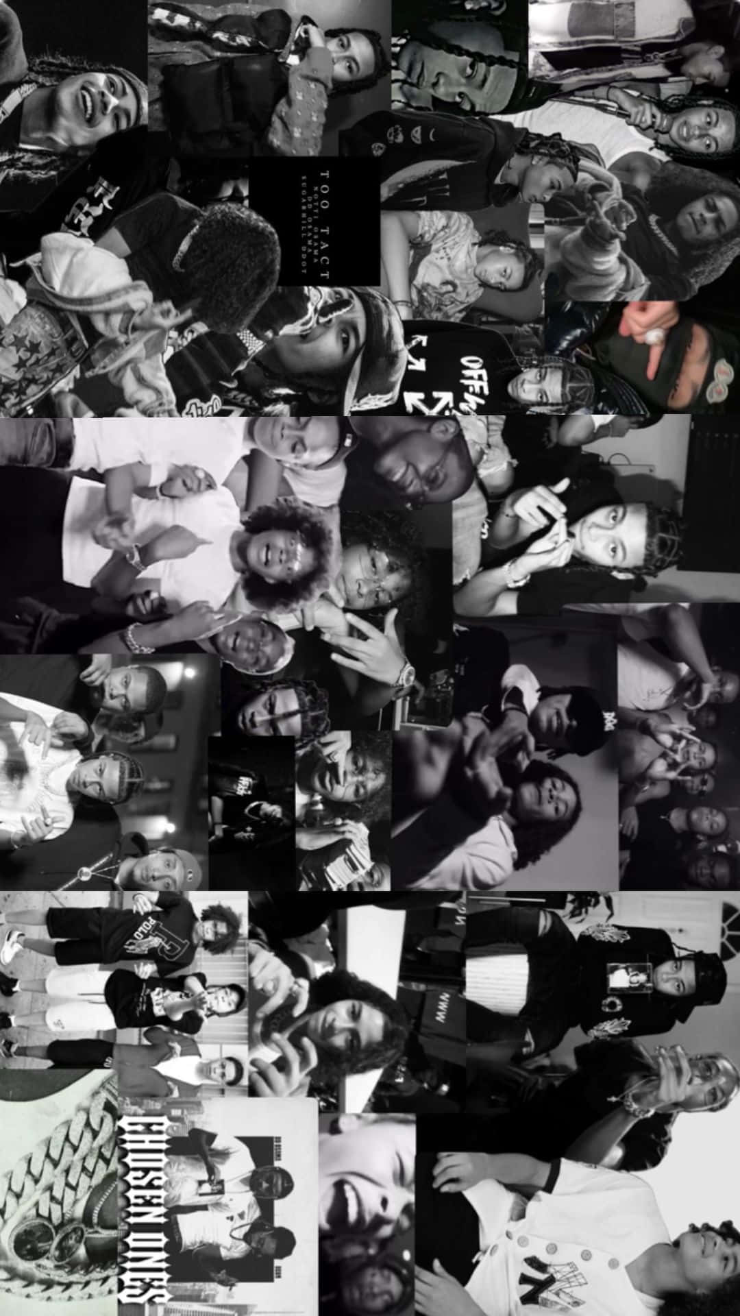 Sugarhill Ddot, black and white, collage, Full HD Phone Wallpaper