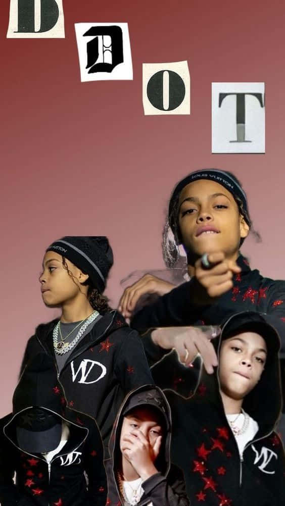 Sugarhill Ddot, black hoodies, red stars, SD Phone Wallpaper
