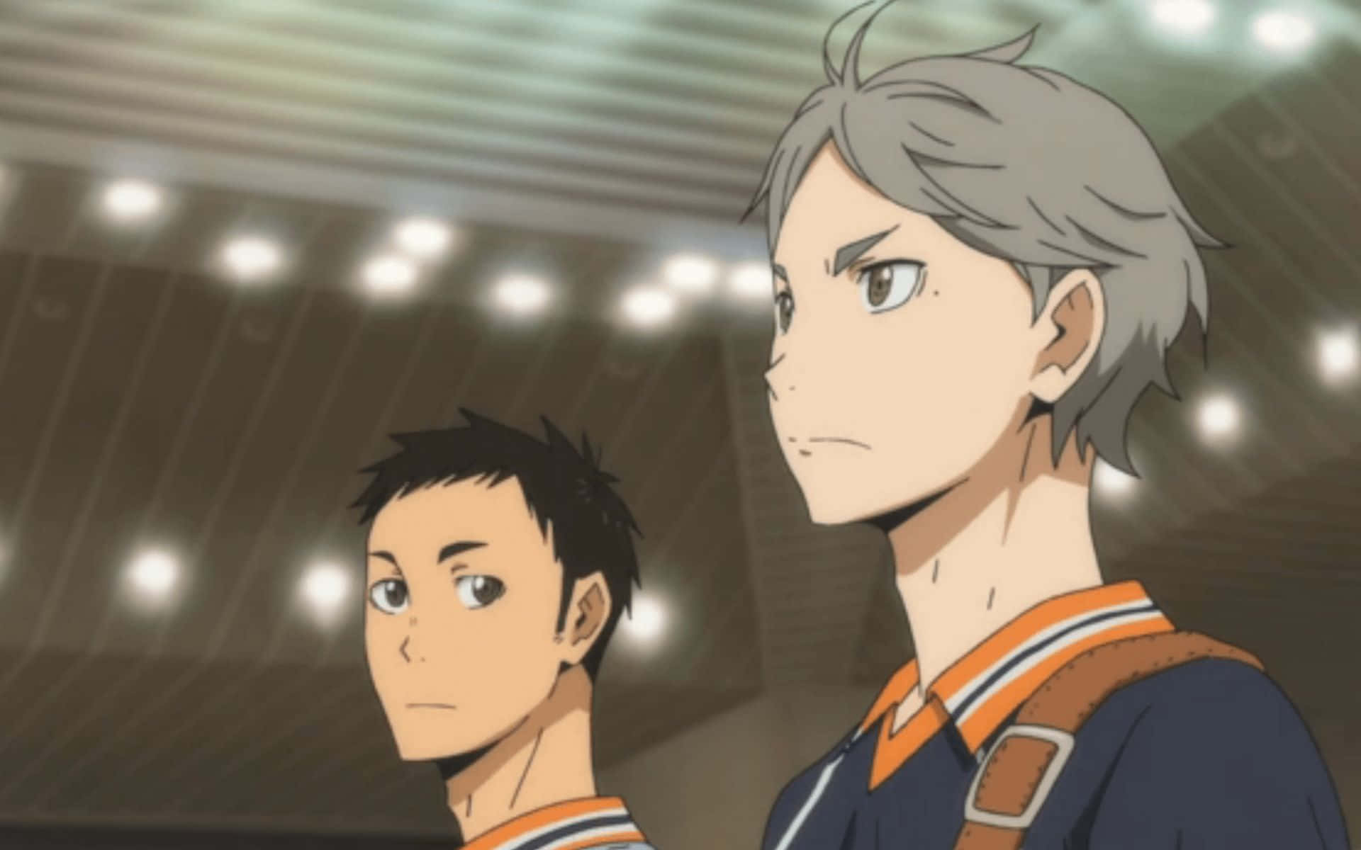 Sugawara Koshi, anime volleyball players, uniform, Full HD Desktop Wallpaper