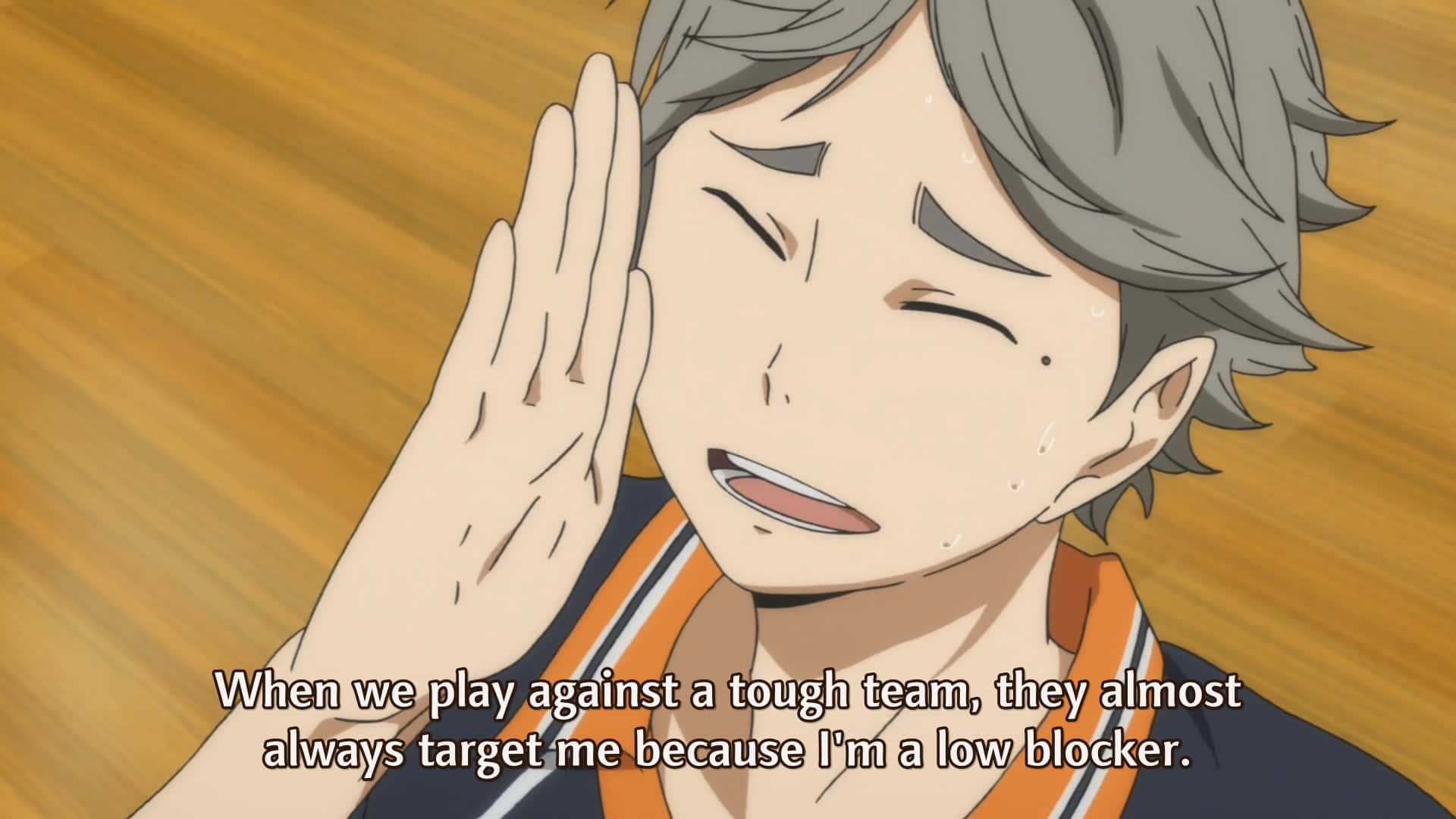 Sugawara Koshi, volleyball match, wooden court, Full HD Desktop Wallpaper