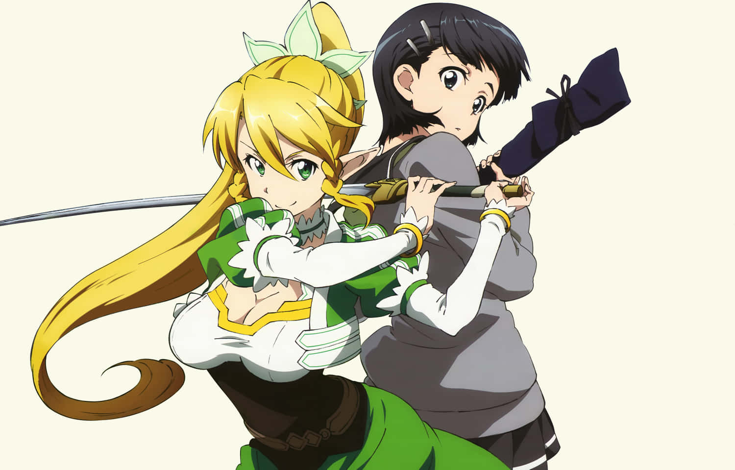 Suguha Kirigaya, short black hair, katana, HD Desktop Wallpaper