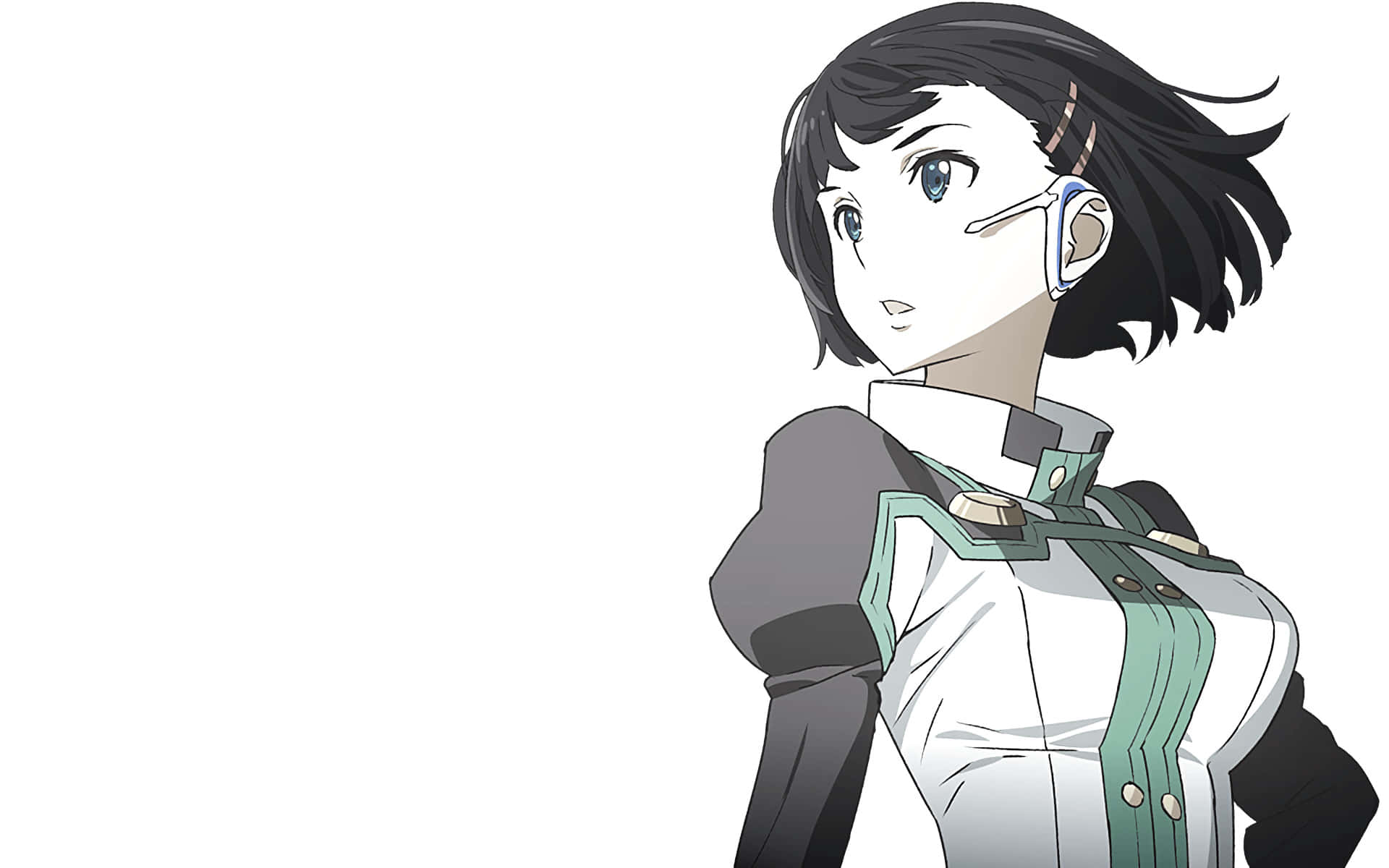 Suguha Kirigaya, short black hair, blue eyes, Full HD Desktop Wallpaper