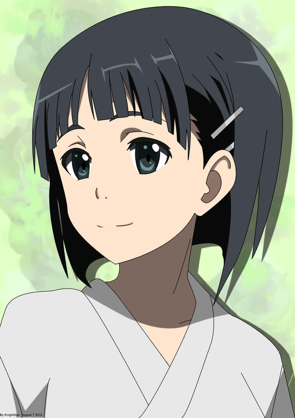 Suguha Kirigaya, dark hair, blue eyes, HD Phone Wallpaper