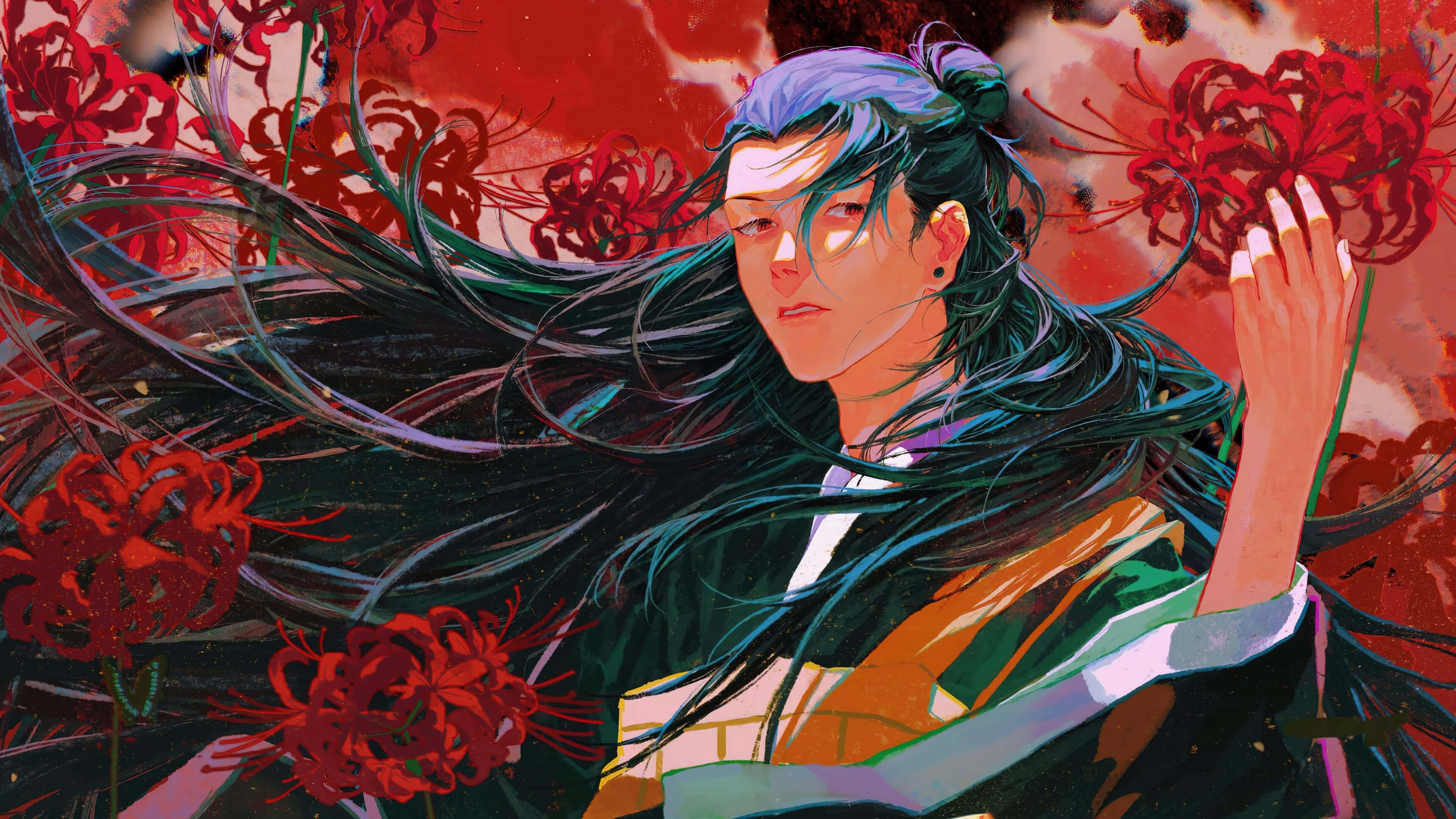 Suguru Geto, anime artwork, dark hair, 4K Desktop Wallpaper