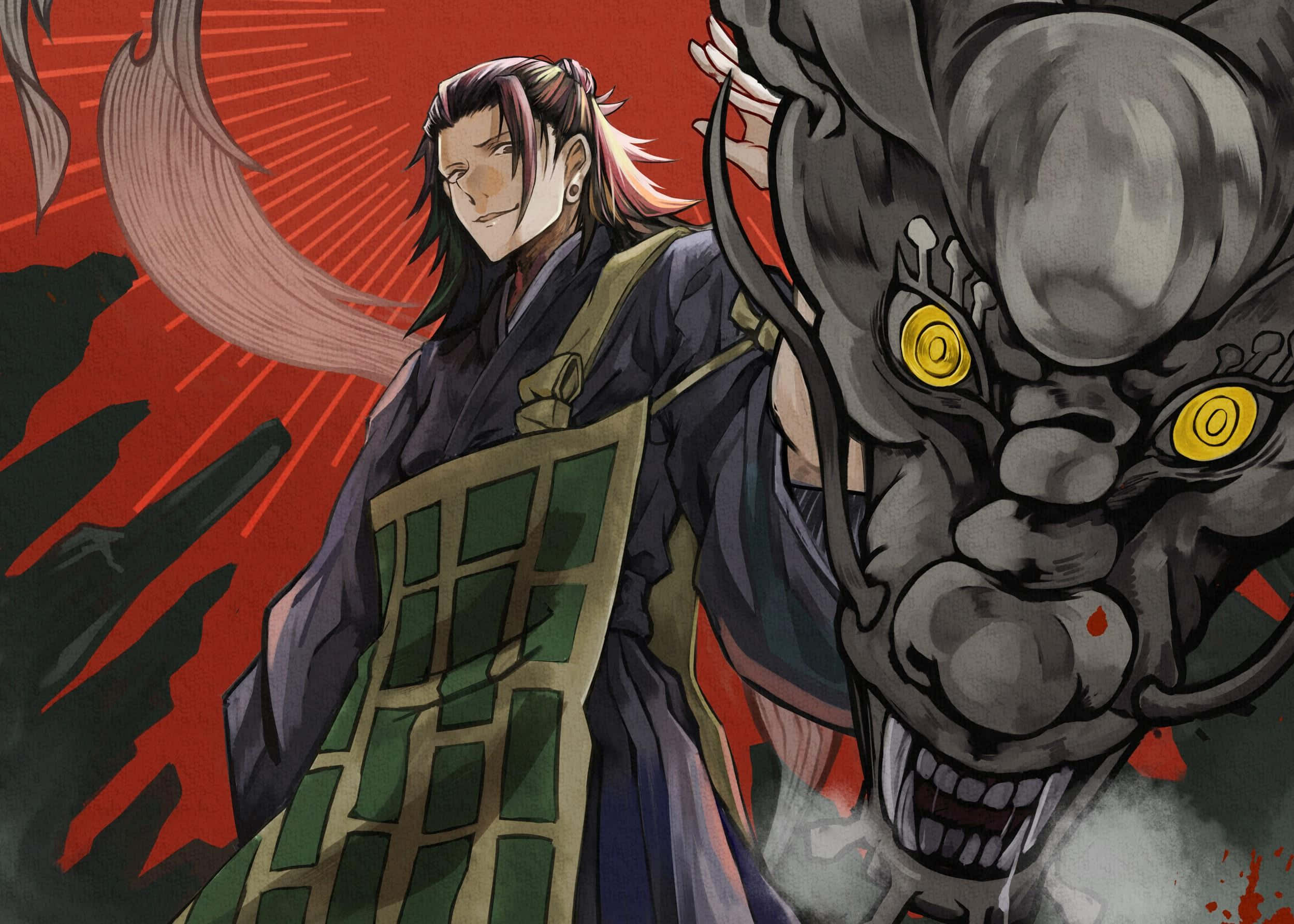 Suguru Geto, anime warrior, dark robes, Full HD Desktop Wallpaper