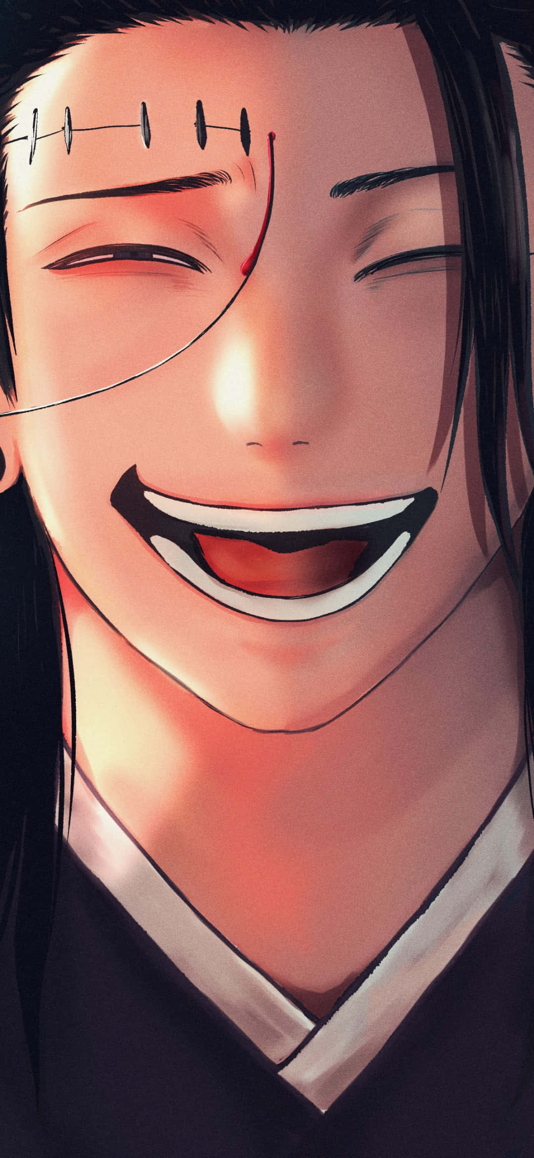 Suguru Geto, smiling closeup, stitched eye, Full HD Phone Wallpaper