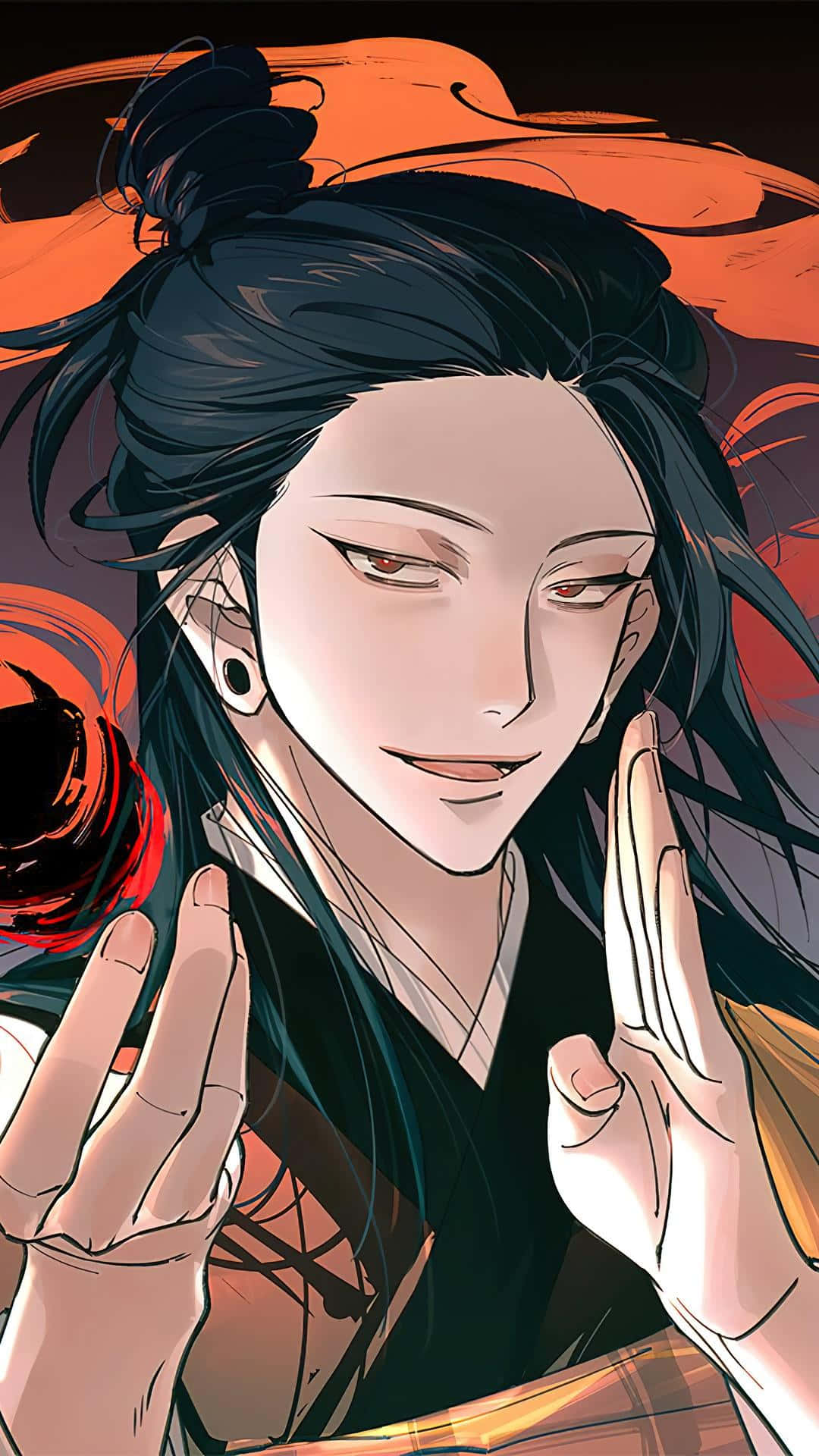 Suguru Geto, anime portrait, dark hair, Full HD Phone Wallpaper