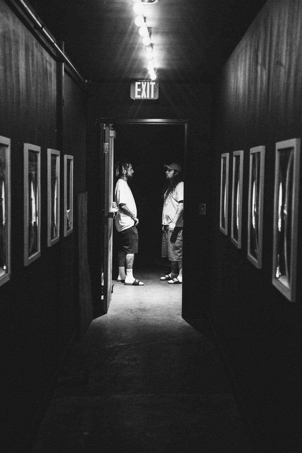 Suicideboys, dimly lit hallway, framed pictures, HD Phone Wallpaper