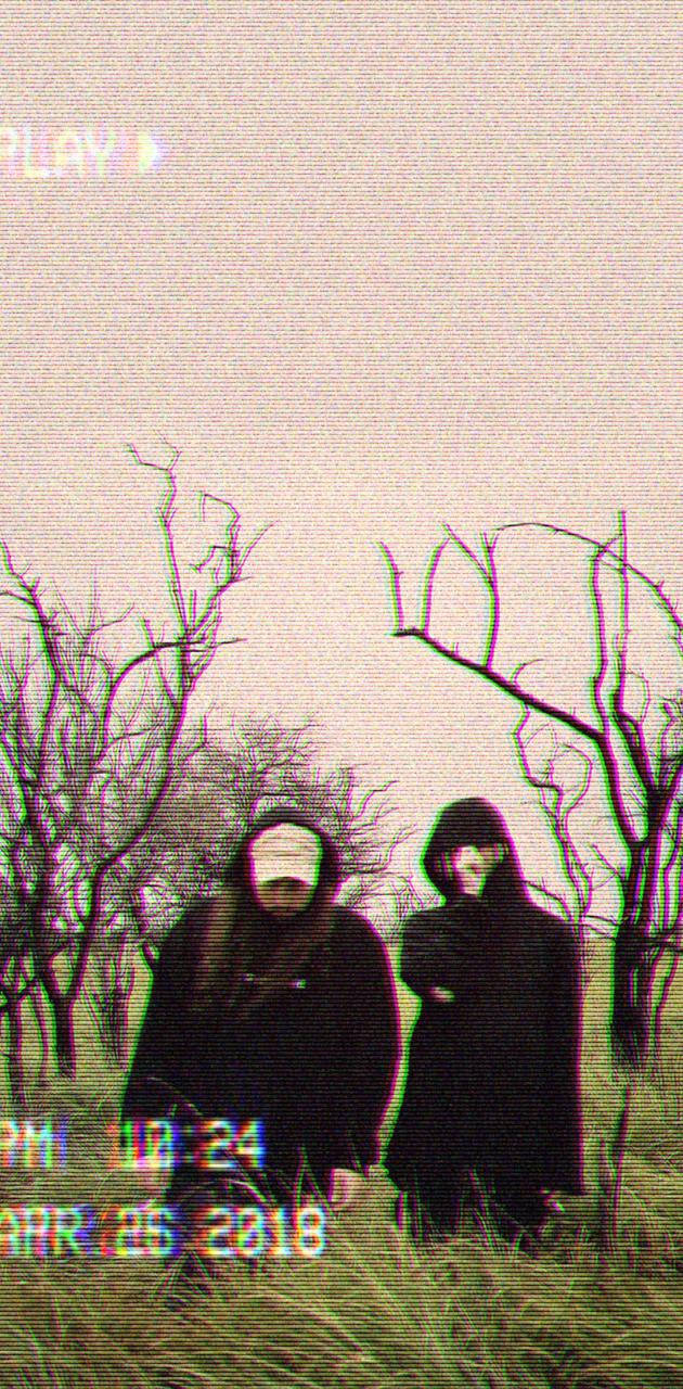 Suicideboys, vintage effect, glitchy sky, HD Phone Wallpaper