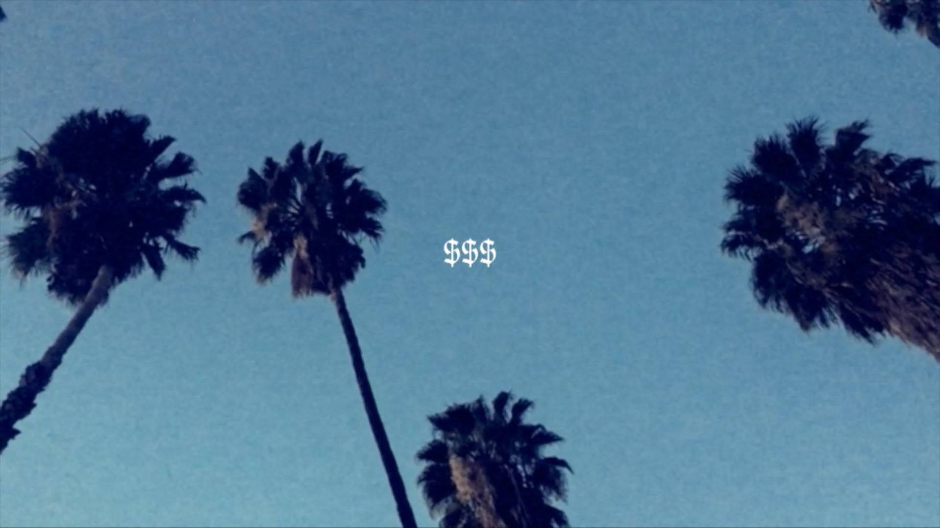 Suicideboys, dollar sign logo, palm trees, Full HD Desktop Wallpaper