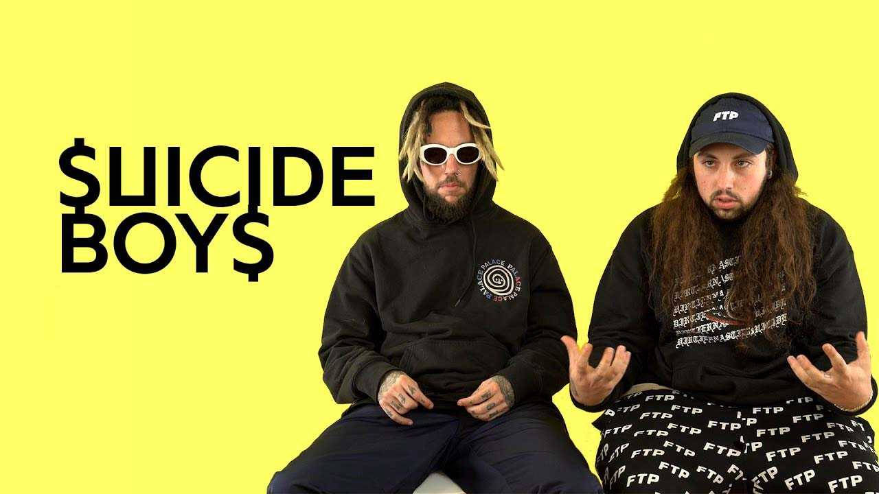 Suicideboys, dollar signs lettering, bright yellow background, HD Desktop Wallpaper