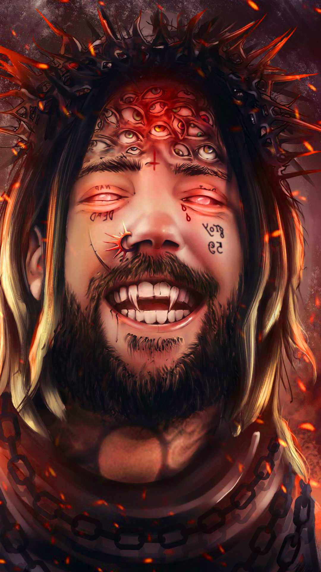 Suicideboys, scrim monster, demonic figure, Full HD Phone Wallpaper