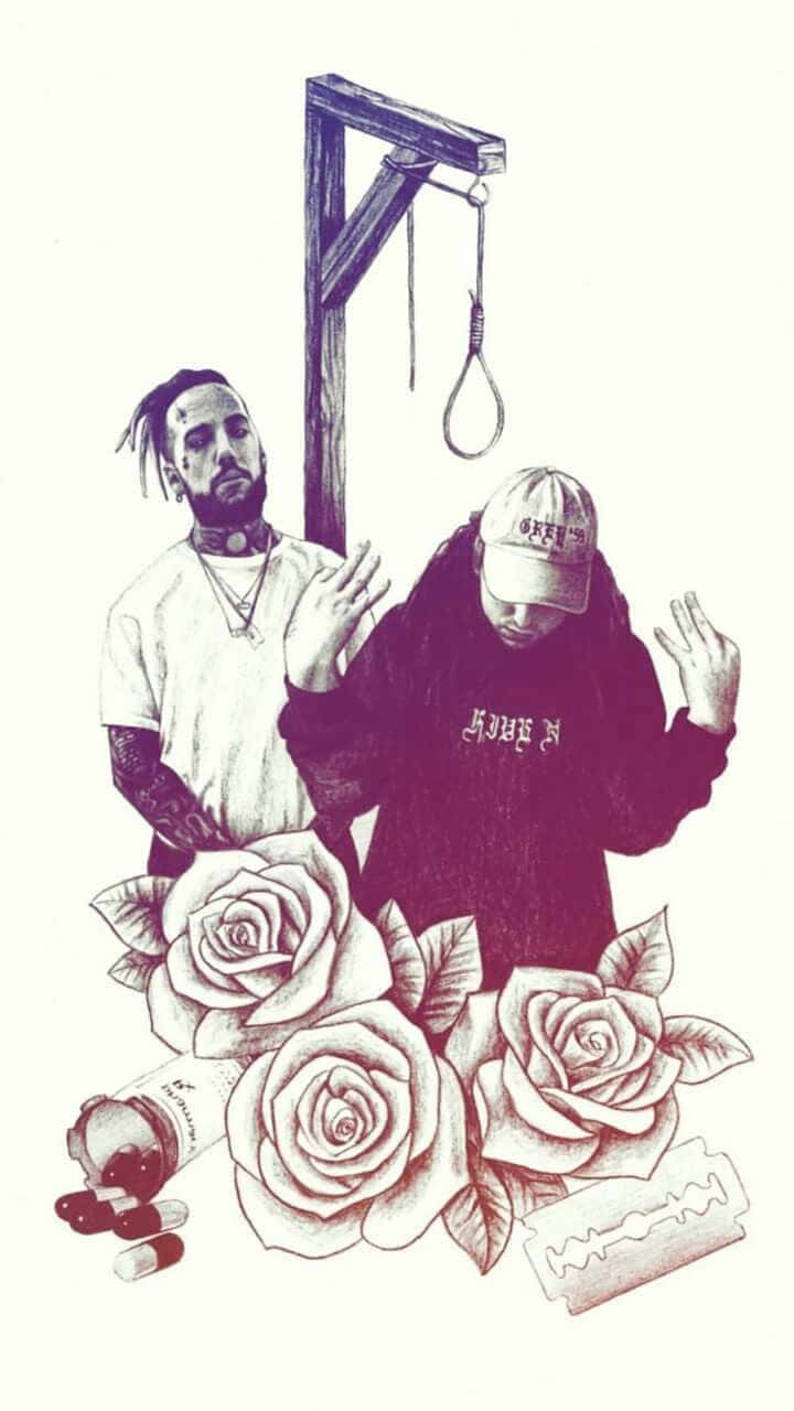 Suicideboys, gallows, roses, HD Phone Wallpaper