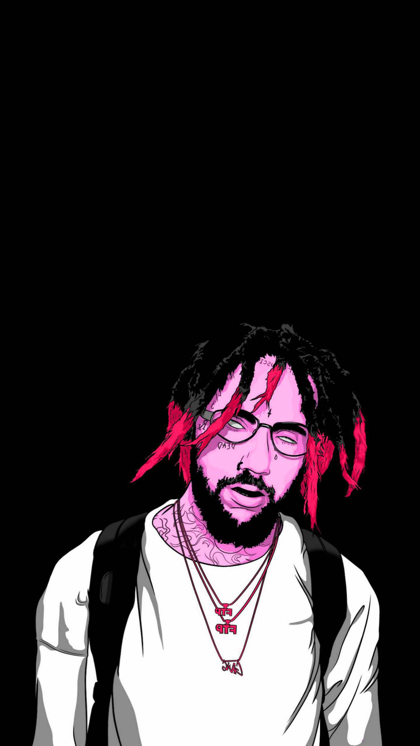 Suicideboys, red dreadlocks, pink dreadlocks, 2K Phone Wallpaper