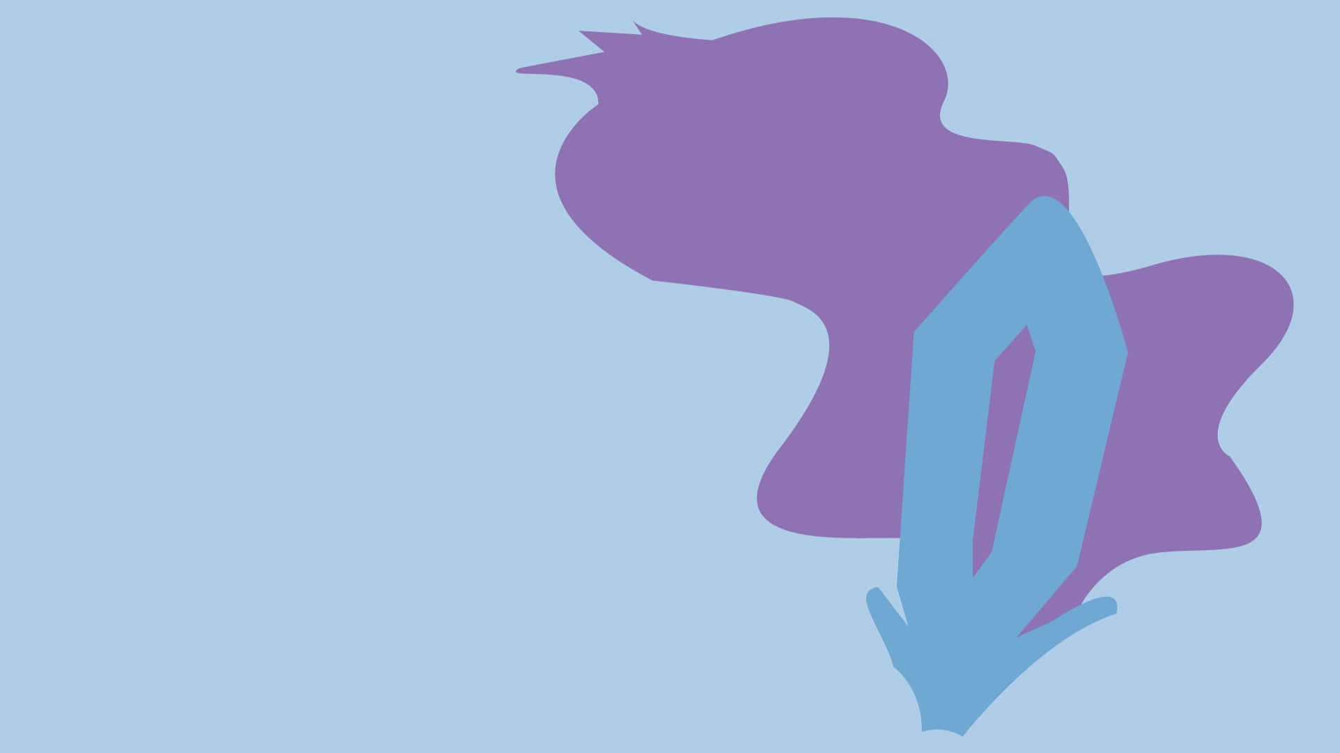 Suicune, purple feather, soft blue background, Full HD Desktop Wallpaper