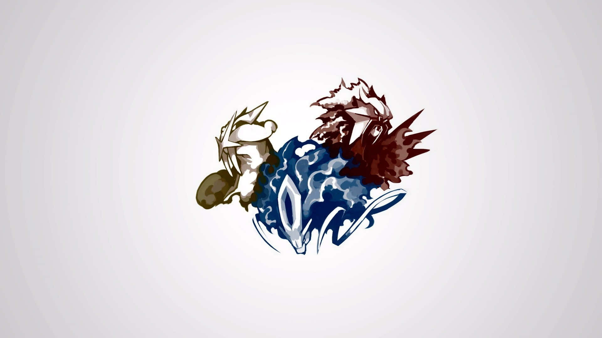 Suicune, blue, brown, Full HD Desktop Wallpaper