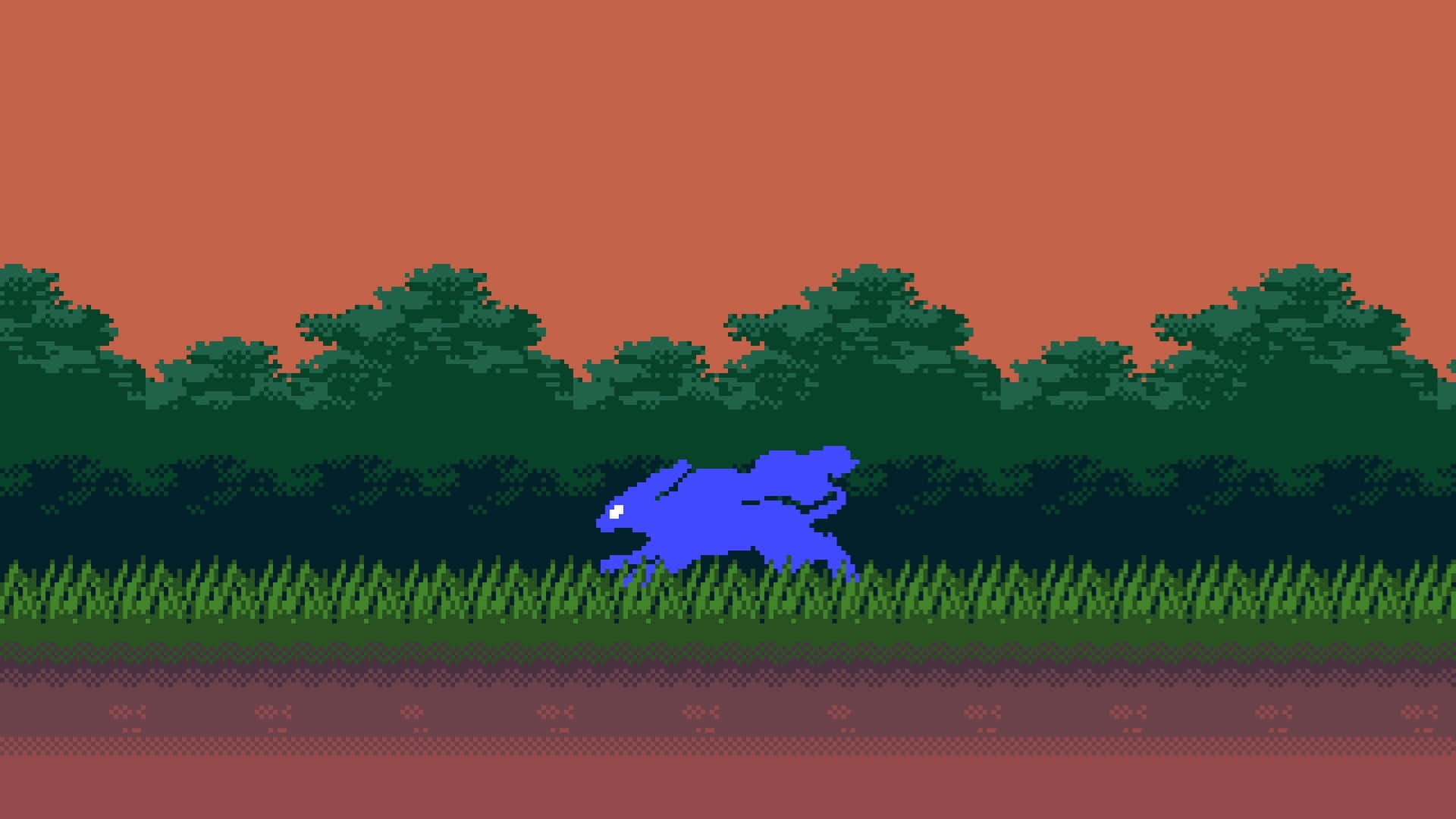 Suicune, pixelated, blue rabbit, Full HD Desktop Wallpaper