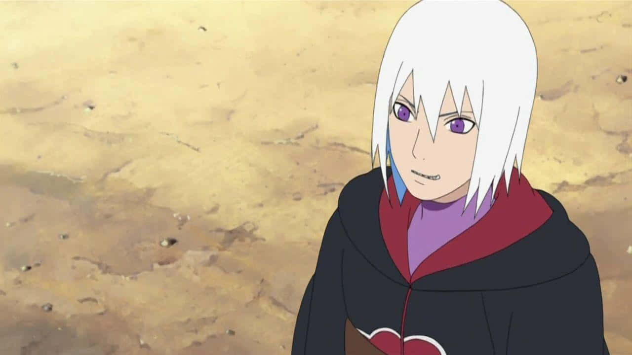 Suigetsu Hozuki, white-haired, purple eyes, HD Desktop Wallpaper