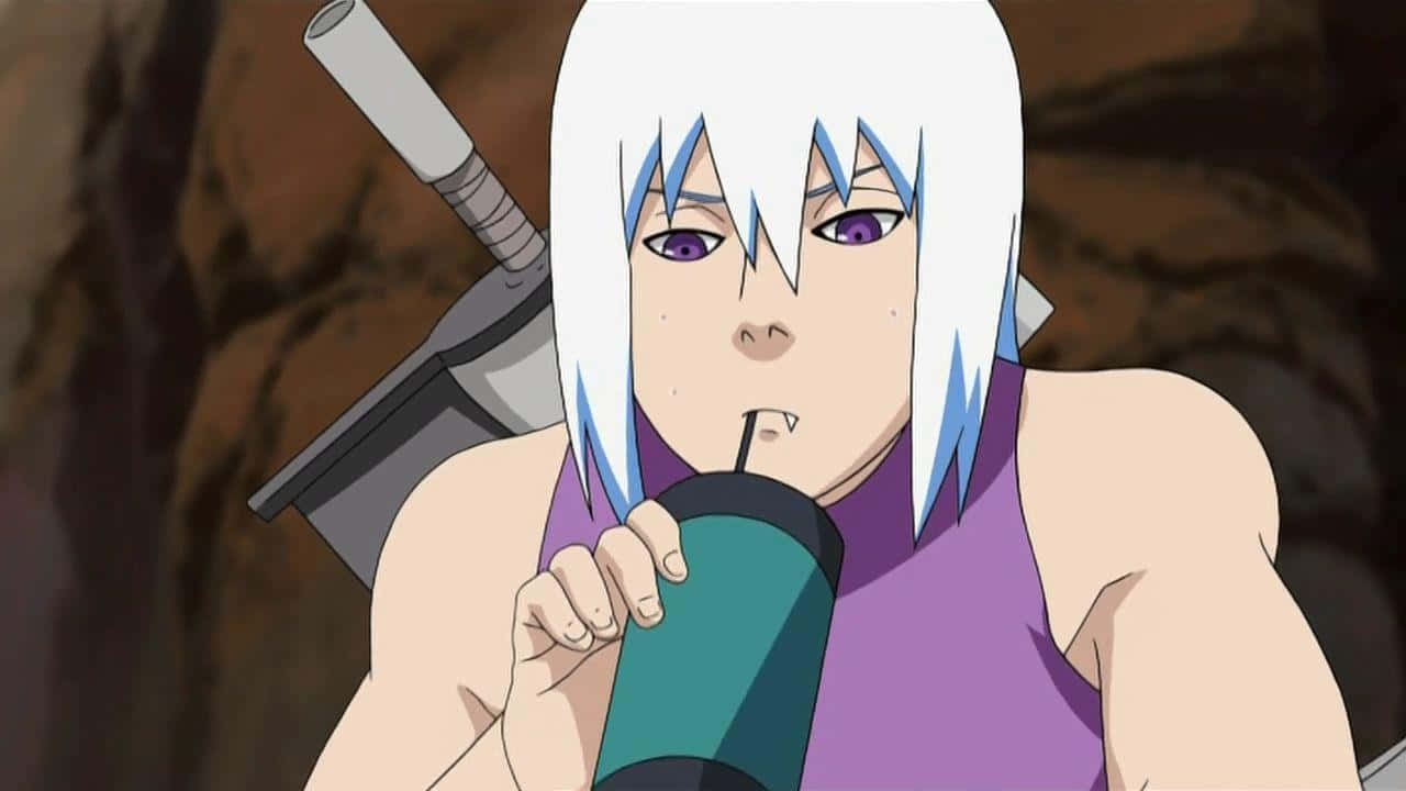 Suigetsu Hozuki, white-haired, purple eyes, HD Desktop Wallpaper