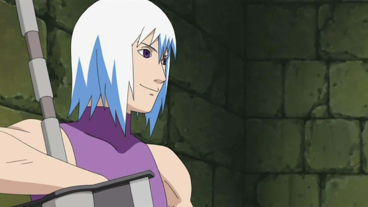 Suigetsu Hozuki, white and blue spiky hair, purple eyes, HD Desktop Wallpaper