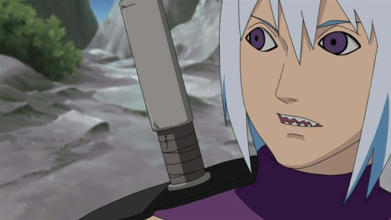 Suigetsu Hozuki, silver hair, purple eyes, HD Desktop Wallpaper