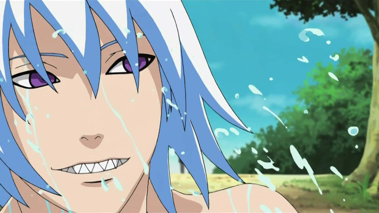 Suigetsu Hozuki, blue-haired, purple eyes, HD Desktop Wallpaper