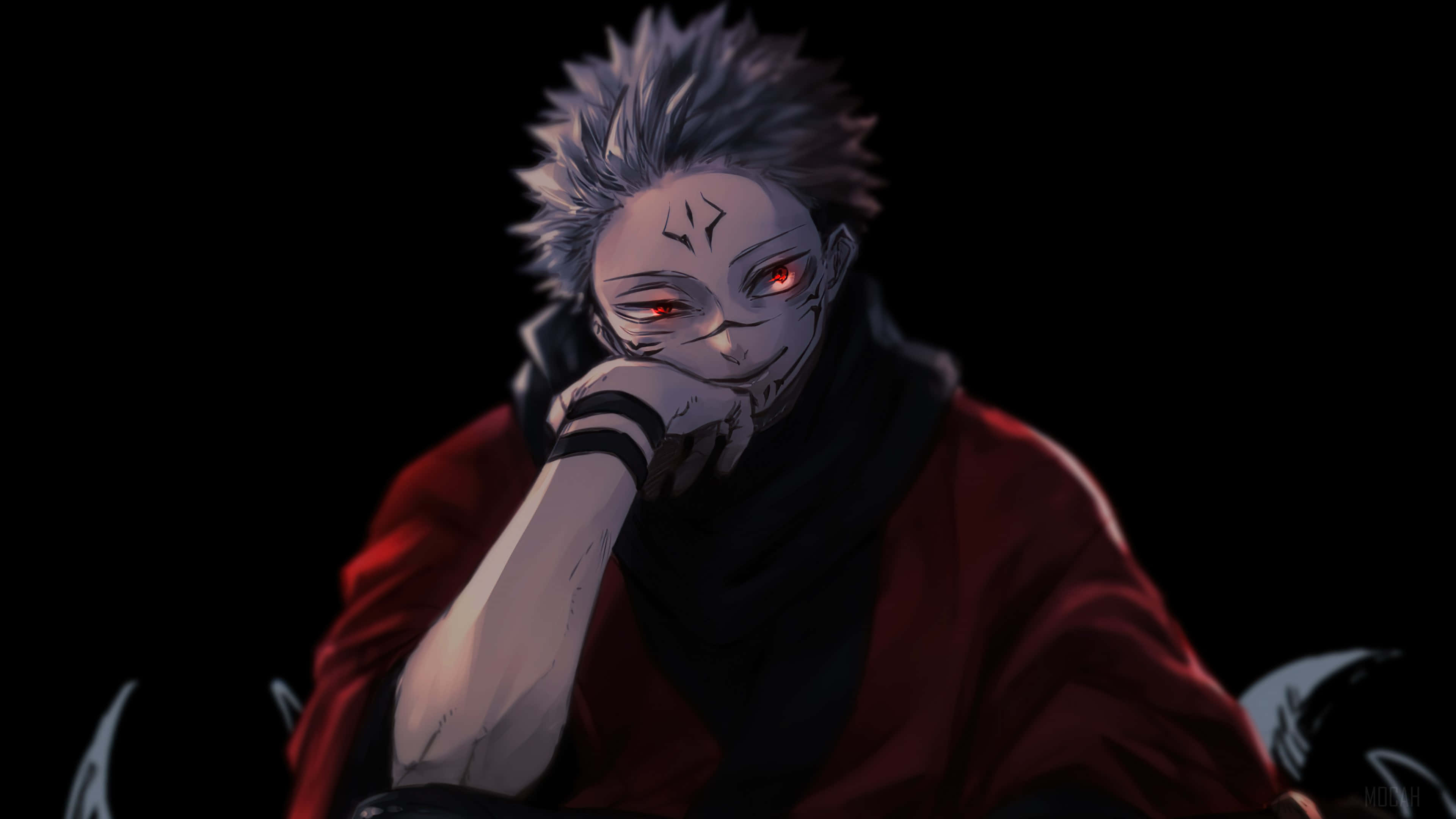 Sukuna Mobile, 3840 x 2160, dark anime character, 4K Desktop Wallpaper