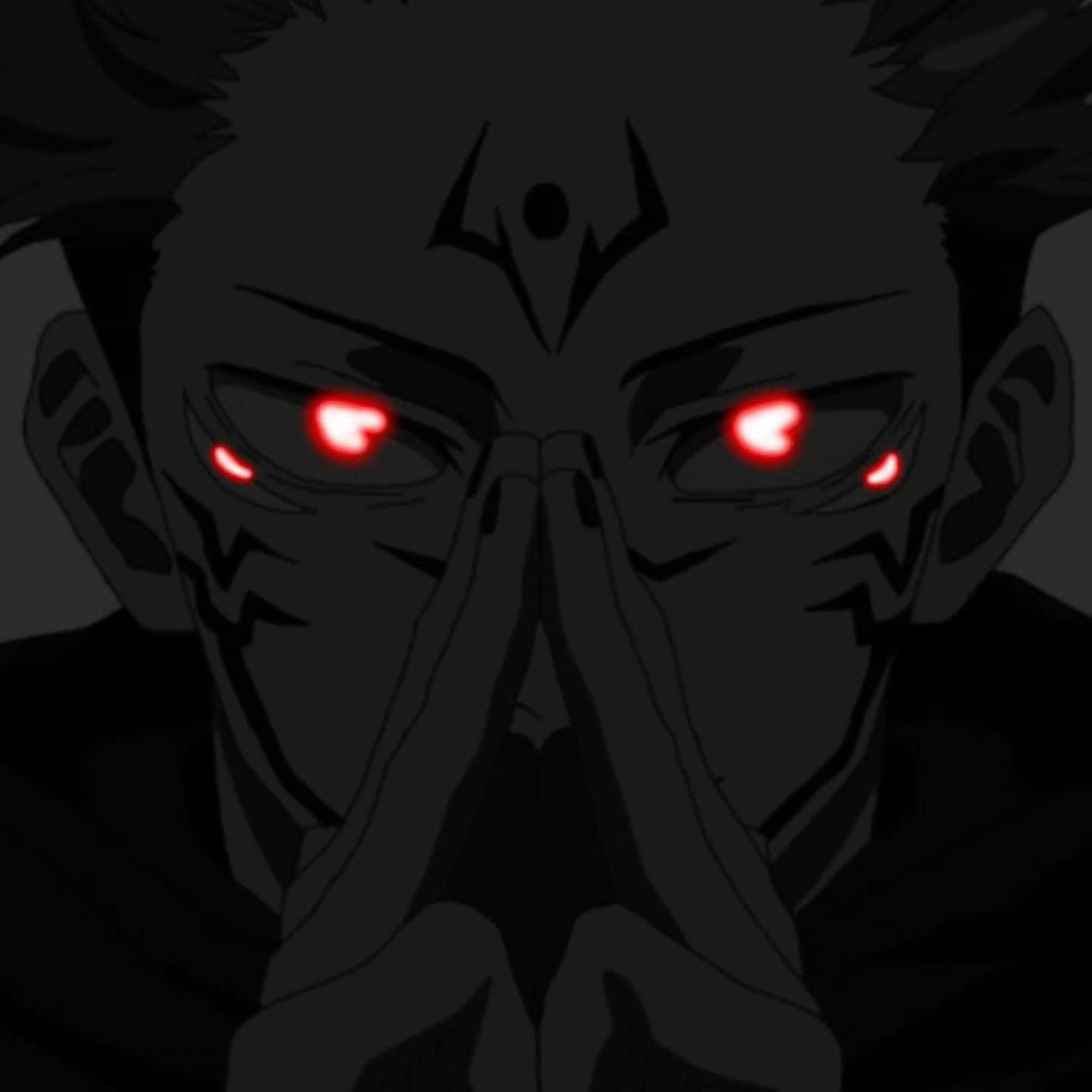 Sukuna, red eyes, glowing red eyes, HD Desktop Wallpaper