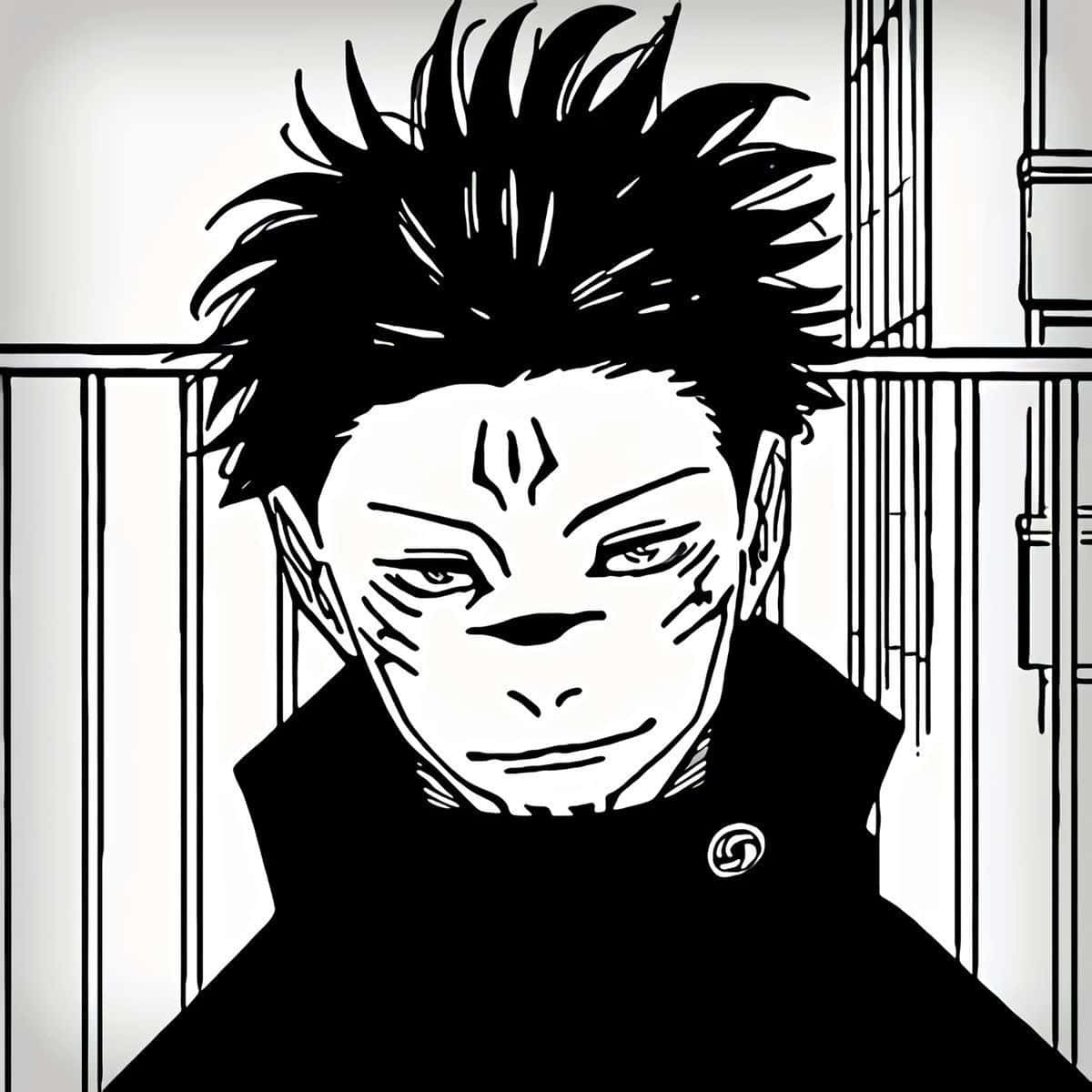 Sukuna, manga portrait, spiky-haired man, SD Desktop Wallpaper