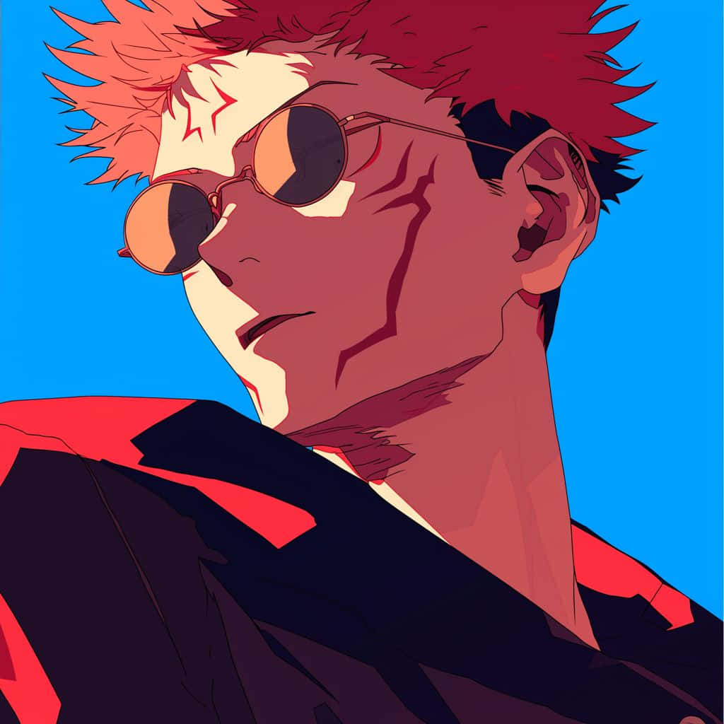 Sukuna, anime character, spiky red hair, SD Desktop Wallpaper