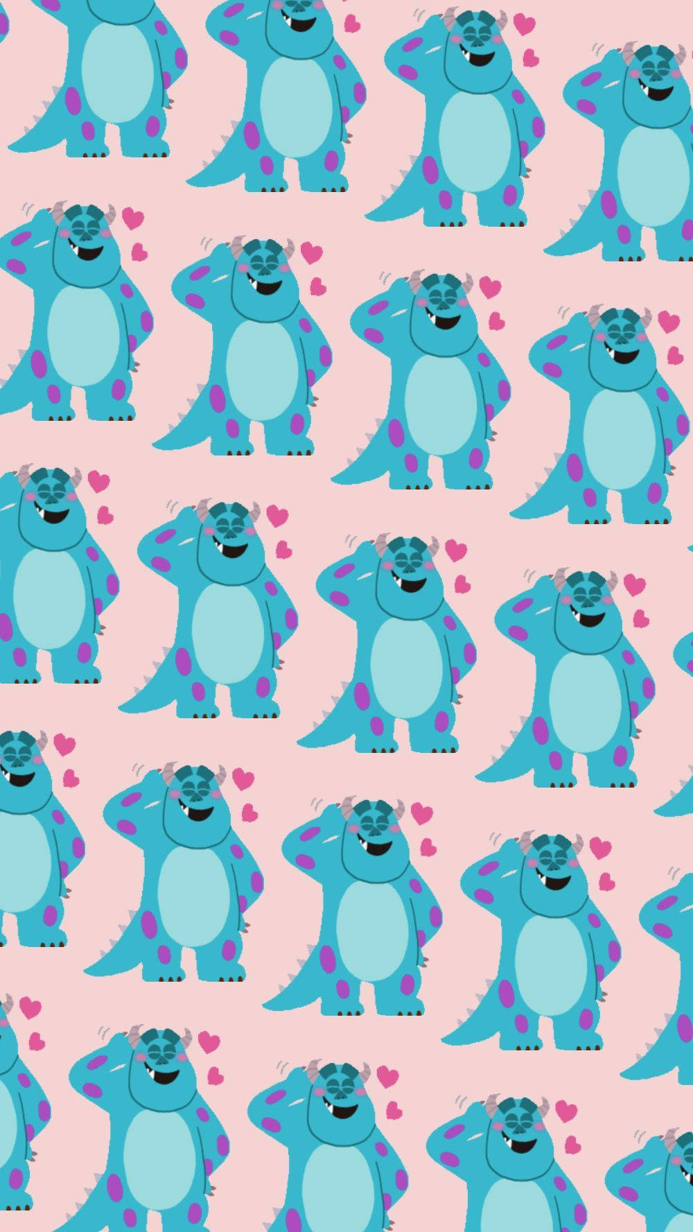 Sulley, blue monsters, purple spots, HD Phone Wallpaper