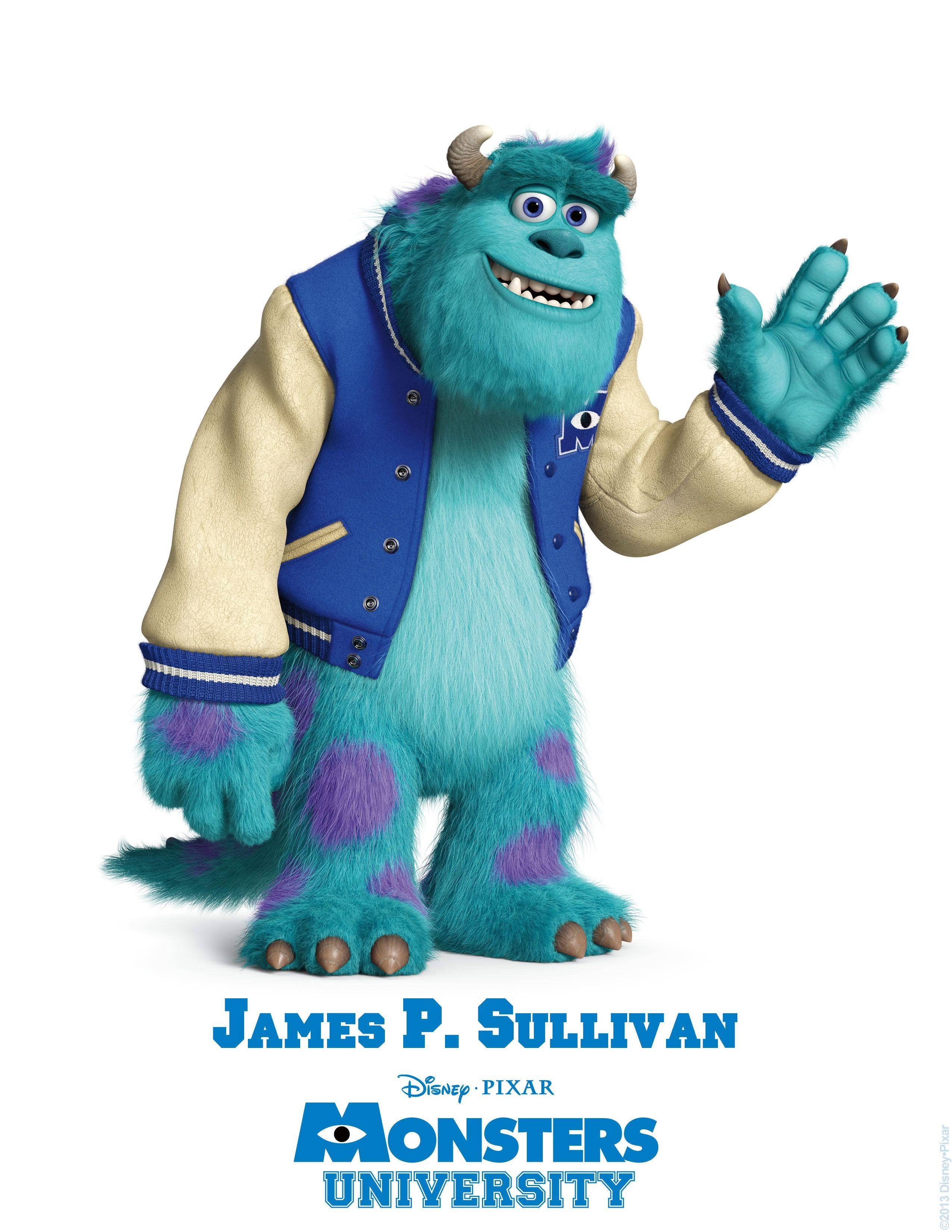 Sulley, blue furry monster, purple spots, 2K Phone Wallpaper
