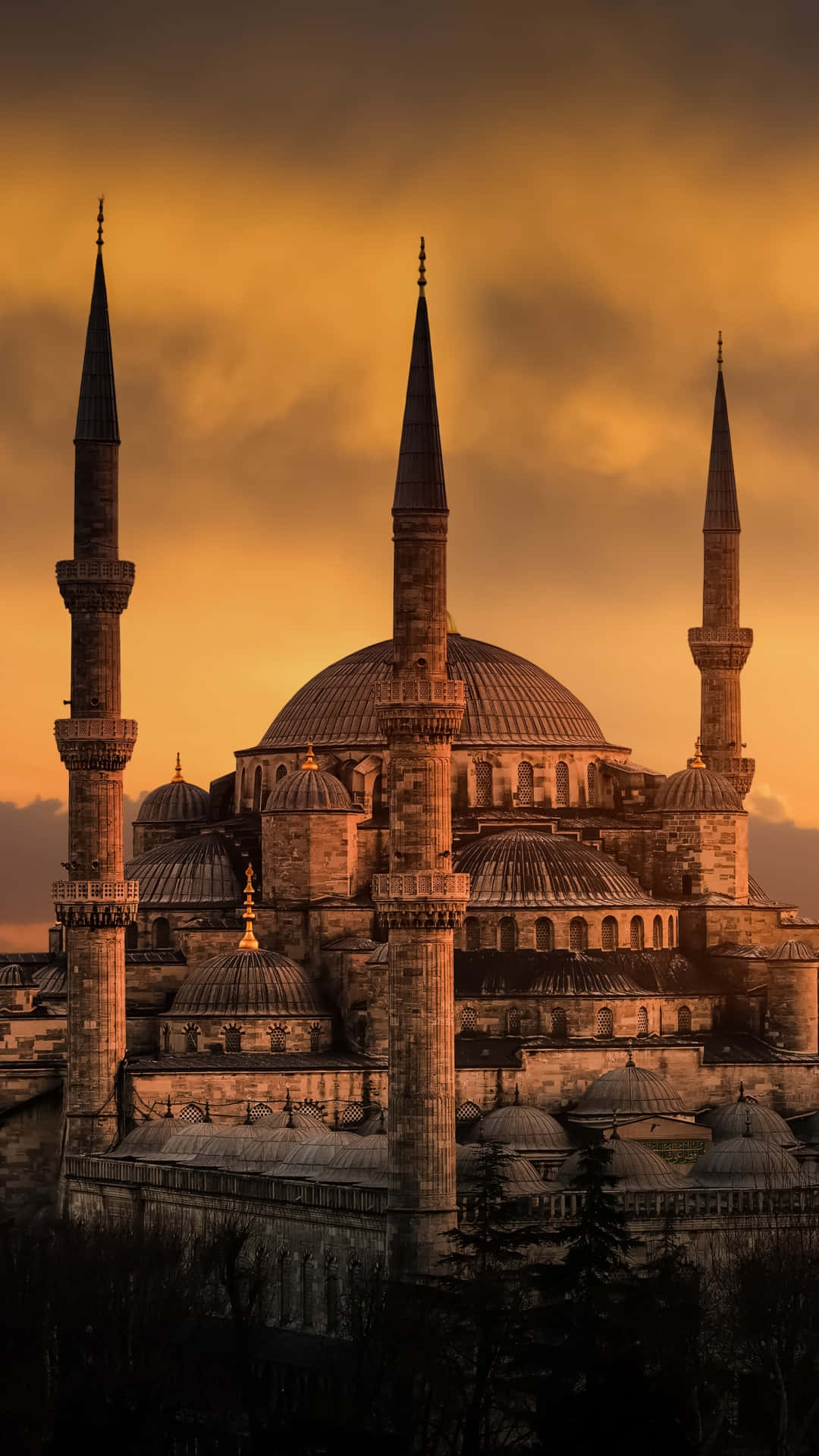 Sultan Ahmed Mosque, towering minarets, domes, Full HD Phone Wallpaper