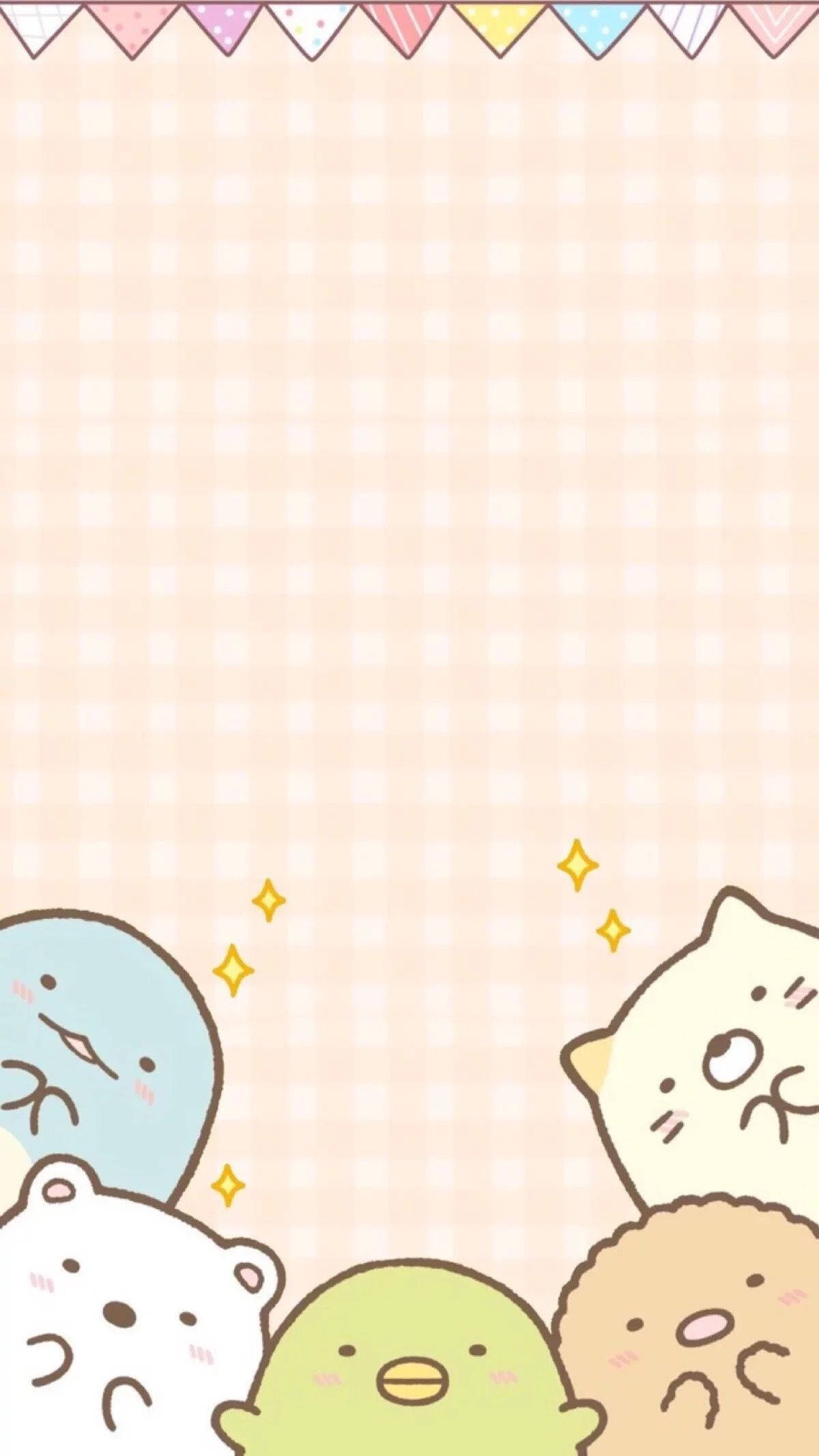 Sumikko Gurashi, cute peach, pastel-colored, Full HD Phone Wallpaper