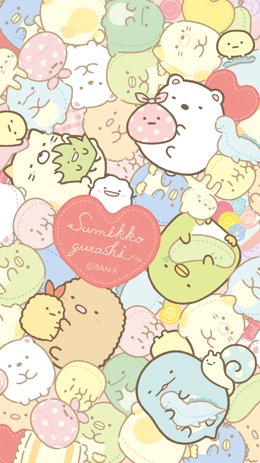 Sumikko Gurashi, stuffed toys, pastel-colored, Full HD Phone Wallpaper