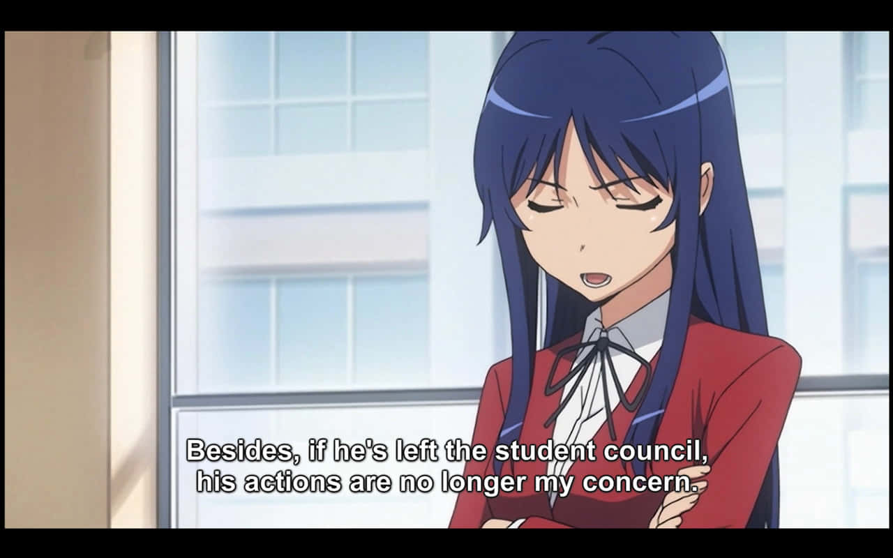 Sumire Kanou, blue hair, red school uniform, HD Desktop Wallpaper