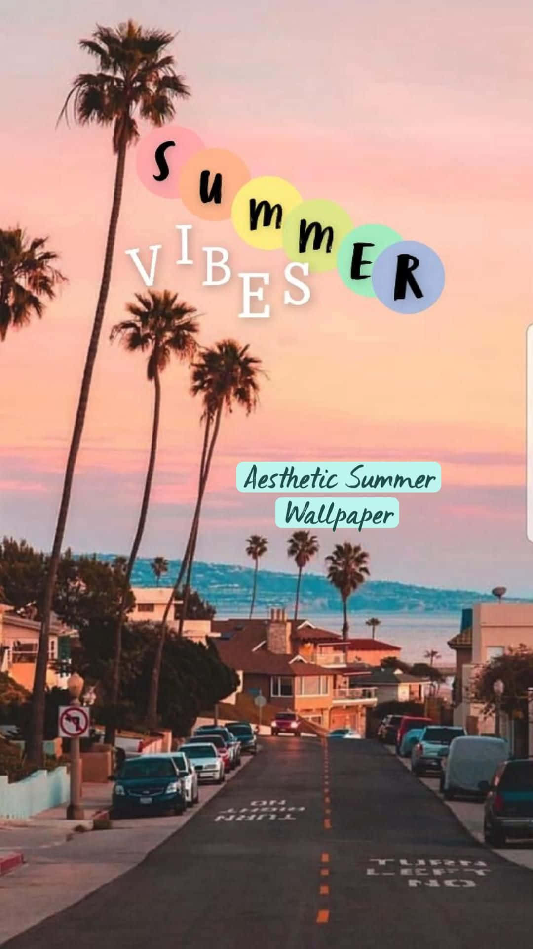 sun-kissed beach, pastel houses, pink sunset sky, Full HD Phone Wallpaper