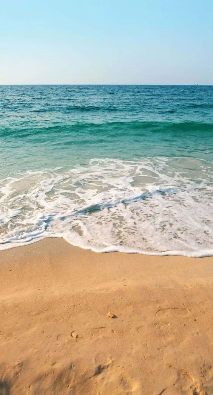Summer Beach iPhone, turquoise waves, golden sand beach, HD Phone Wallpaper