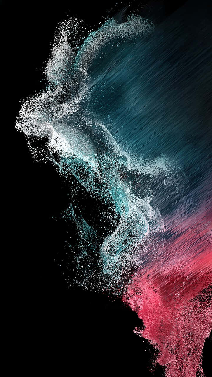 turquoise, magenta, powder particles, HD Phone Wallpaper