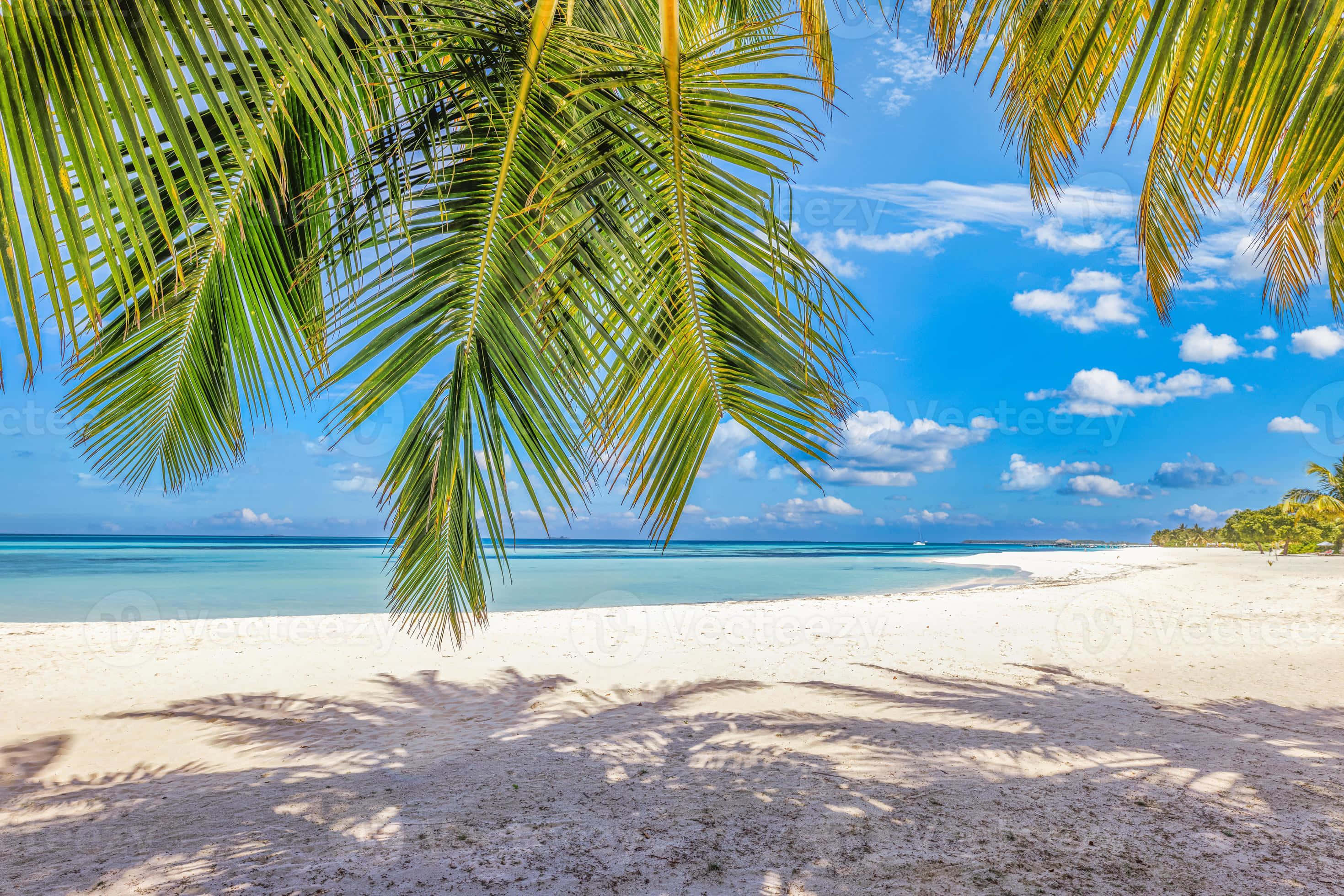 breathtaking sunset, summer beach, pristine white sand beach, 2K Desktop Wallpaper