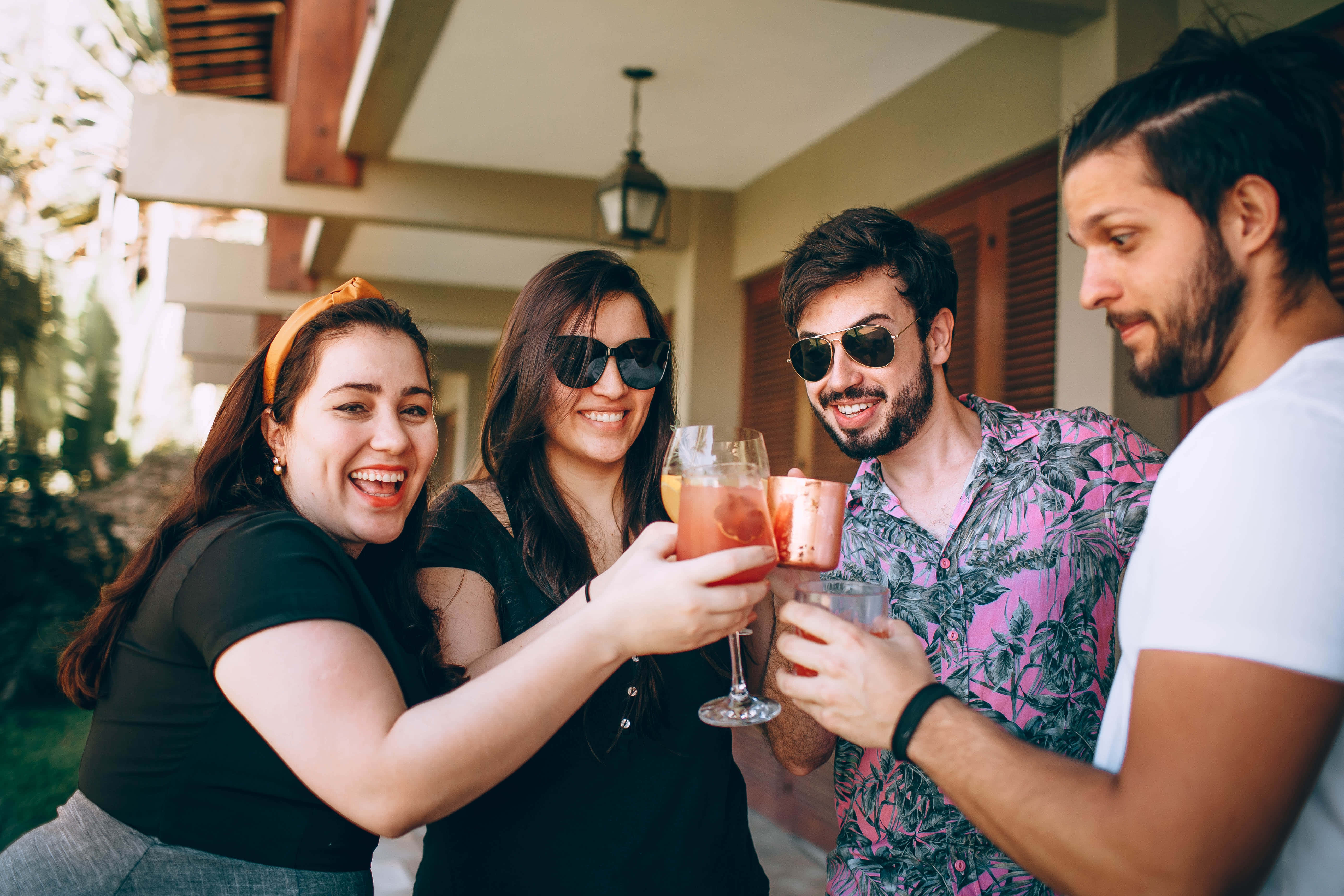 Summer Drinks, colorful cocktails, warm sunlight, 5K Desktop Wallpaper
