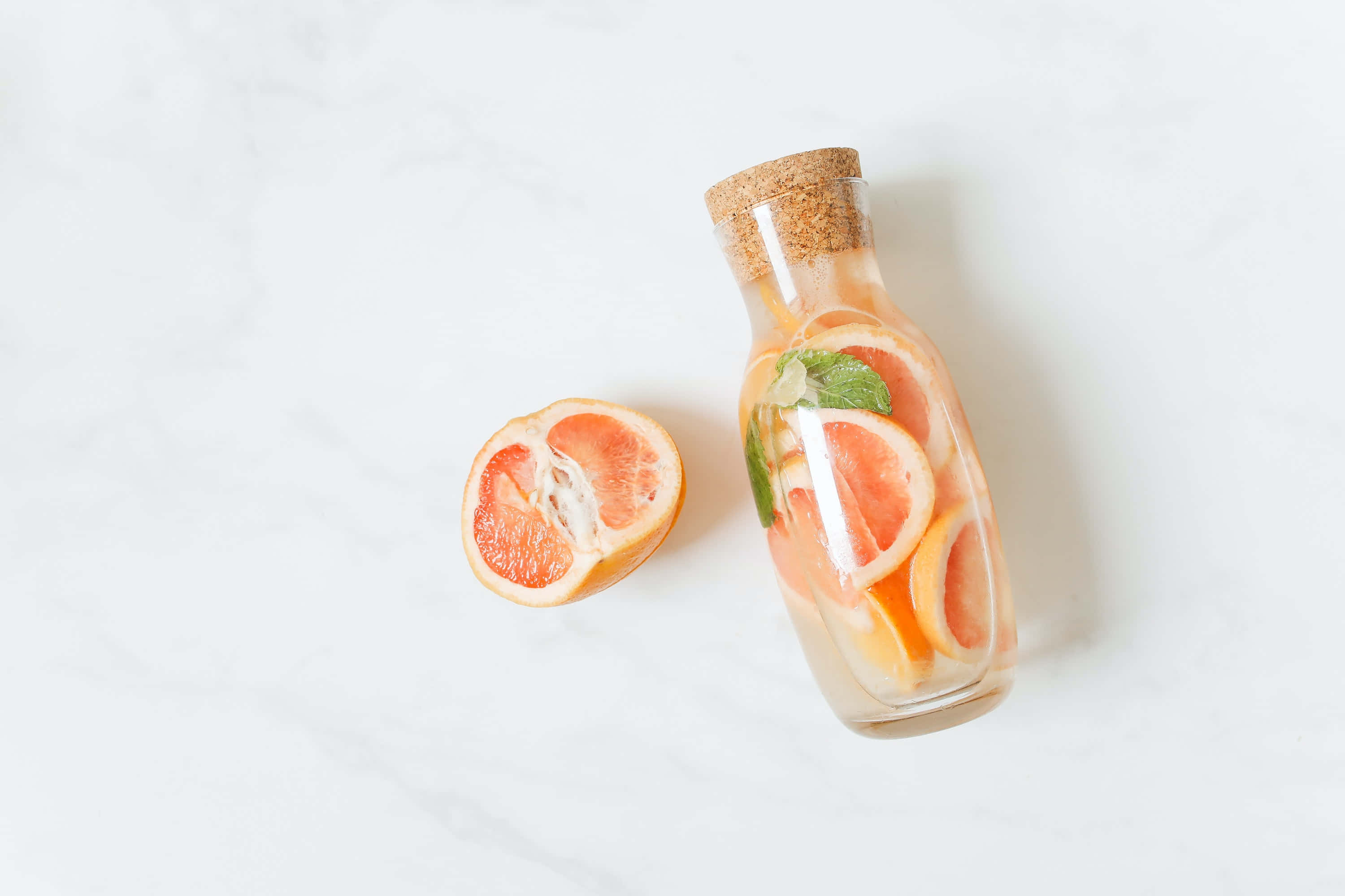 summer drinks 3000 x 2000 wallpaper, citrus slices, mint, 2K Desktop Wallpaper
