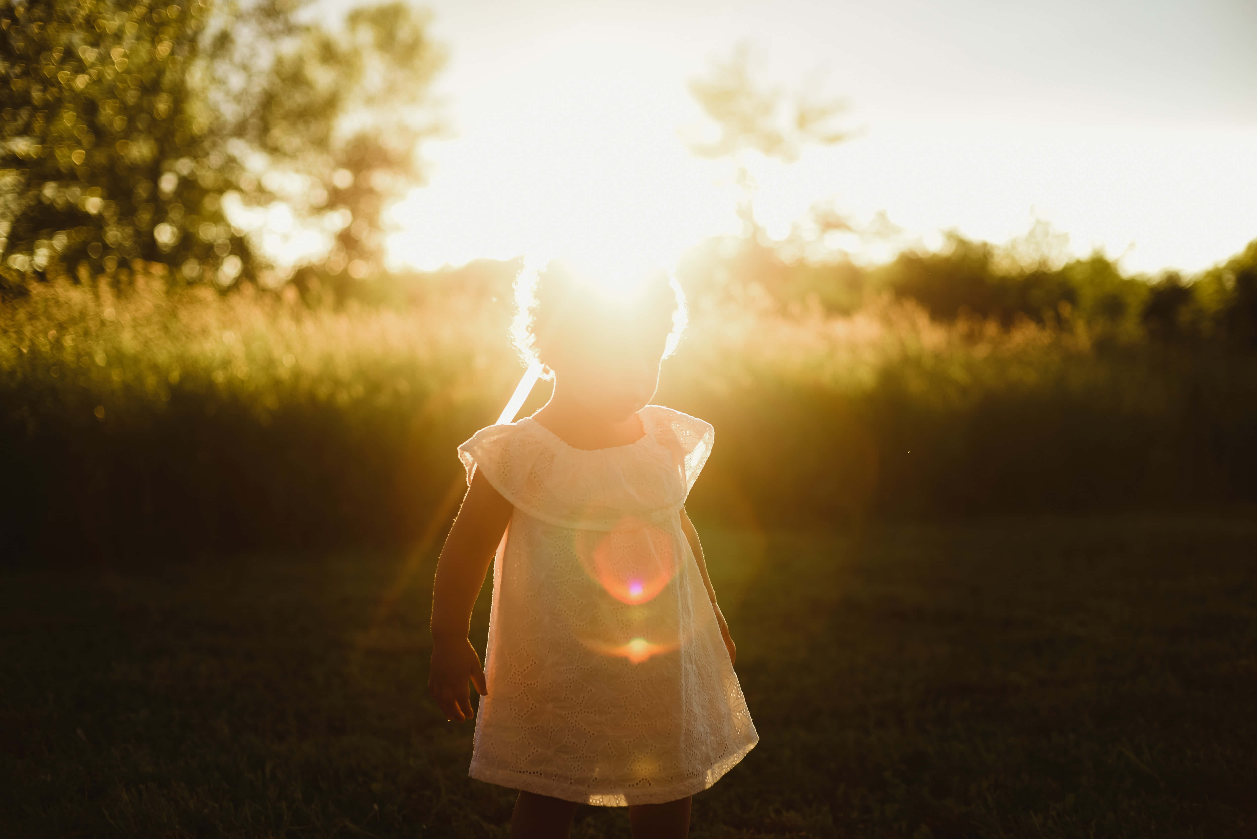 Summer Fashion, golden sunset, grassy field, 4K Desktop Wallpaper