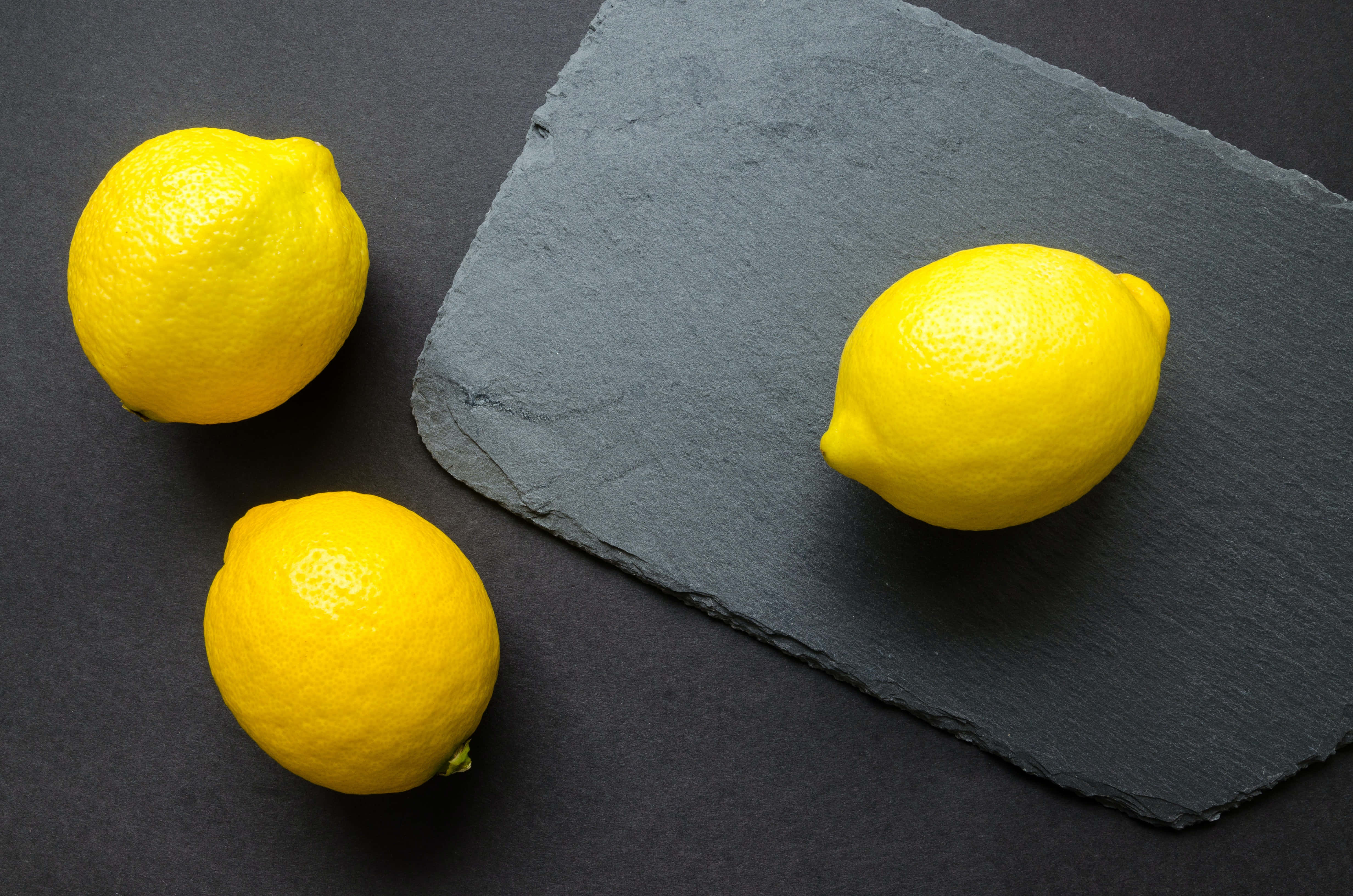 summer fruits, lemons, dark slate surface, 4K Desktop Wallpaper